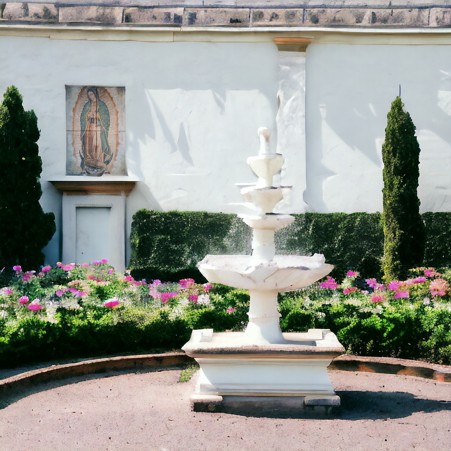 Virgen De Guadalupe Imagen Mural 40x60Cm En Azulejo Porcelanite