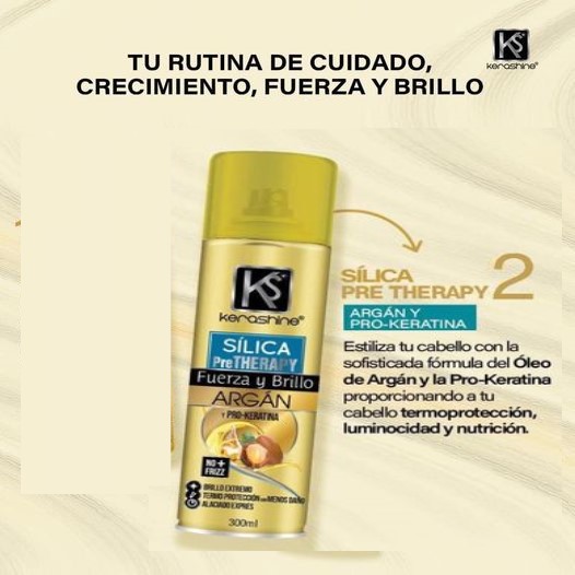 kerashine sílica en spray Termo Protector argan 300 ml -4 pz