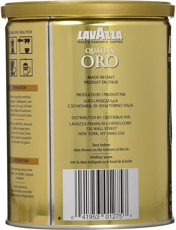 Café Molido Lavazza Qualità Oro 250g En Lata
