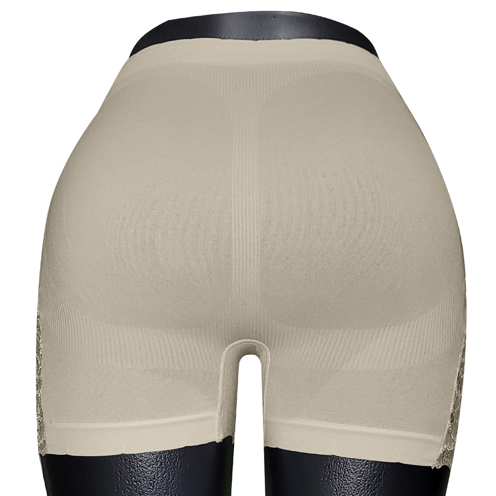 Shorts Mujer Push Up, Beige, Levanta Pompa, Unitalla Encaje, Pantaleta, Braga, Boxer, Bikini, Ropa Interior, Tanga.