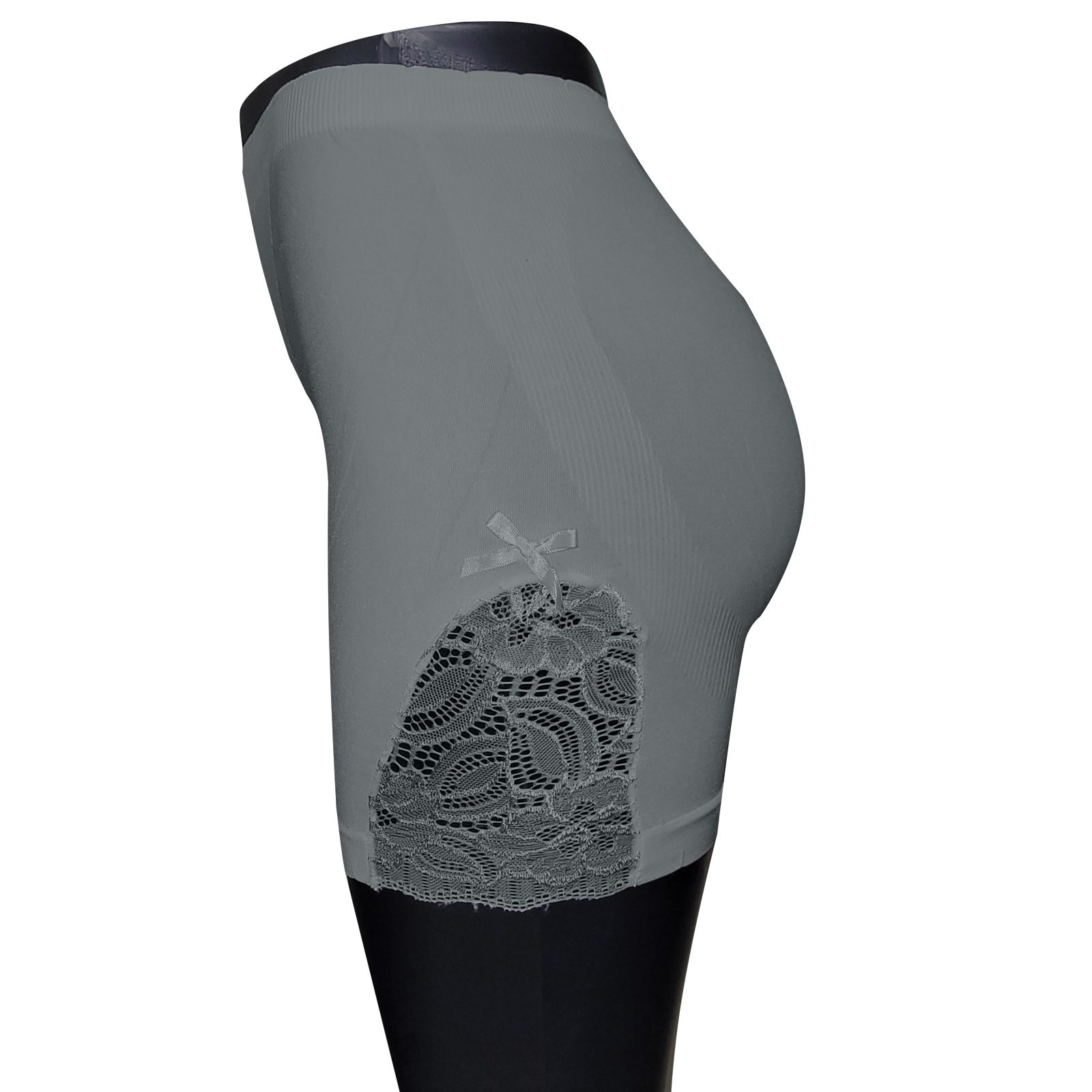 Shorts Mujer Push Up, Gris, Levanta Pompa, Unitalla Encaje, Pantaleta, Braga, Boxer, Bikini, Ropa Interior, Tanga.