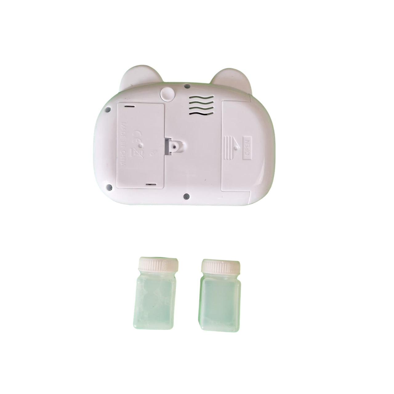 Cámara De Juguete Lanzador Automático De Burbujas Color Blanco Con Negro