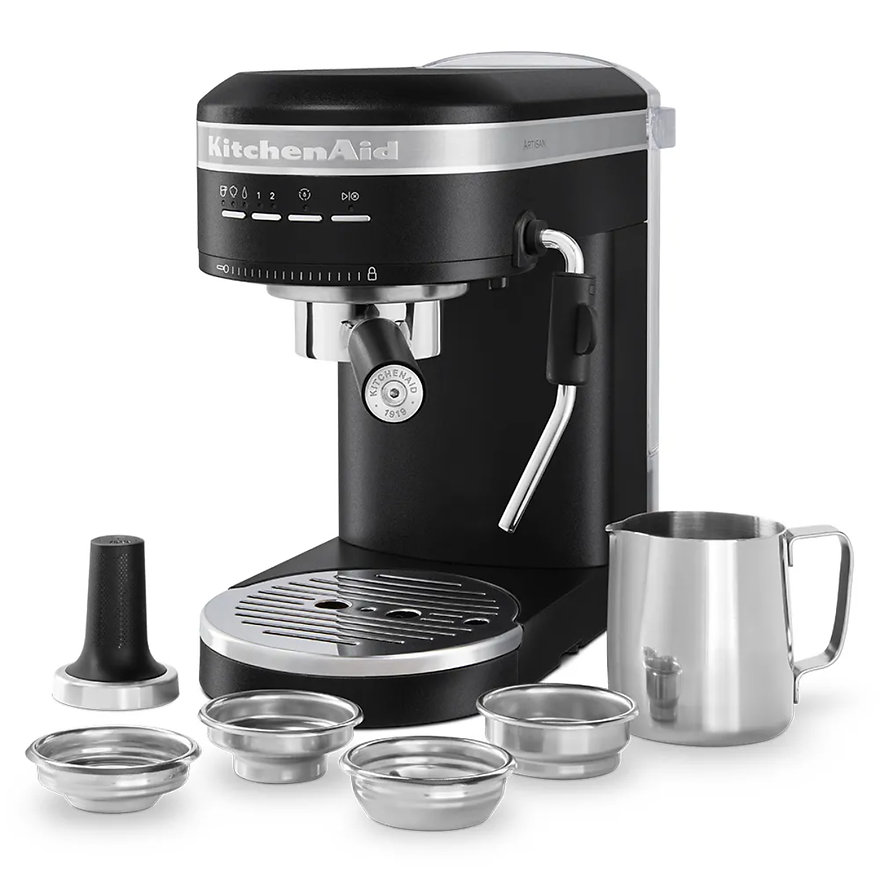 Cafetera Espresso KitchenAid KES6403BM para 6 Tazas Negro Mate.