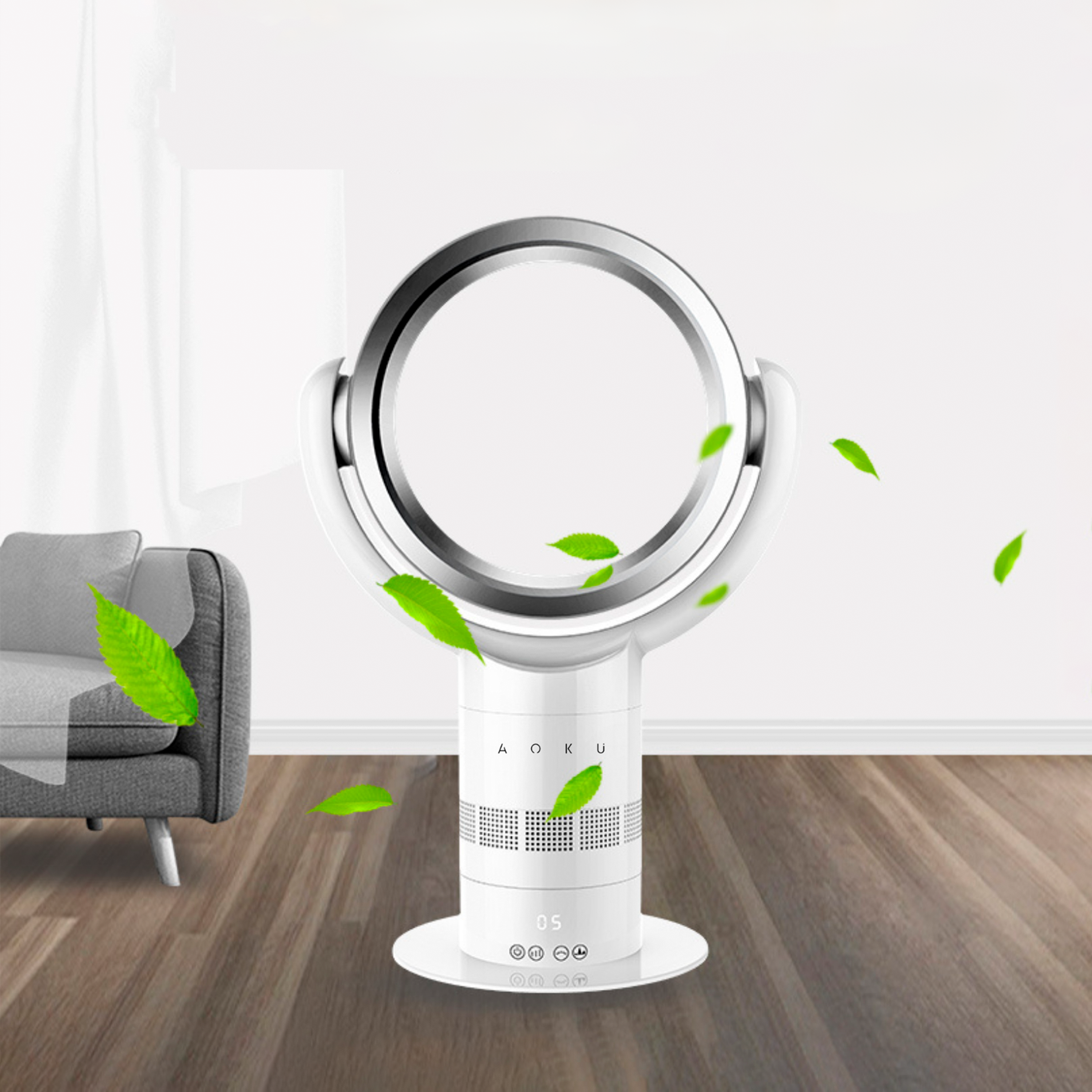 Ventilador De Escritorio Sin Aspas Control Remoto AOKU Touch