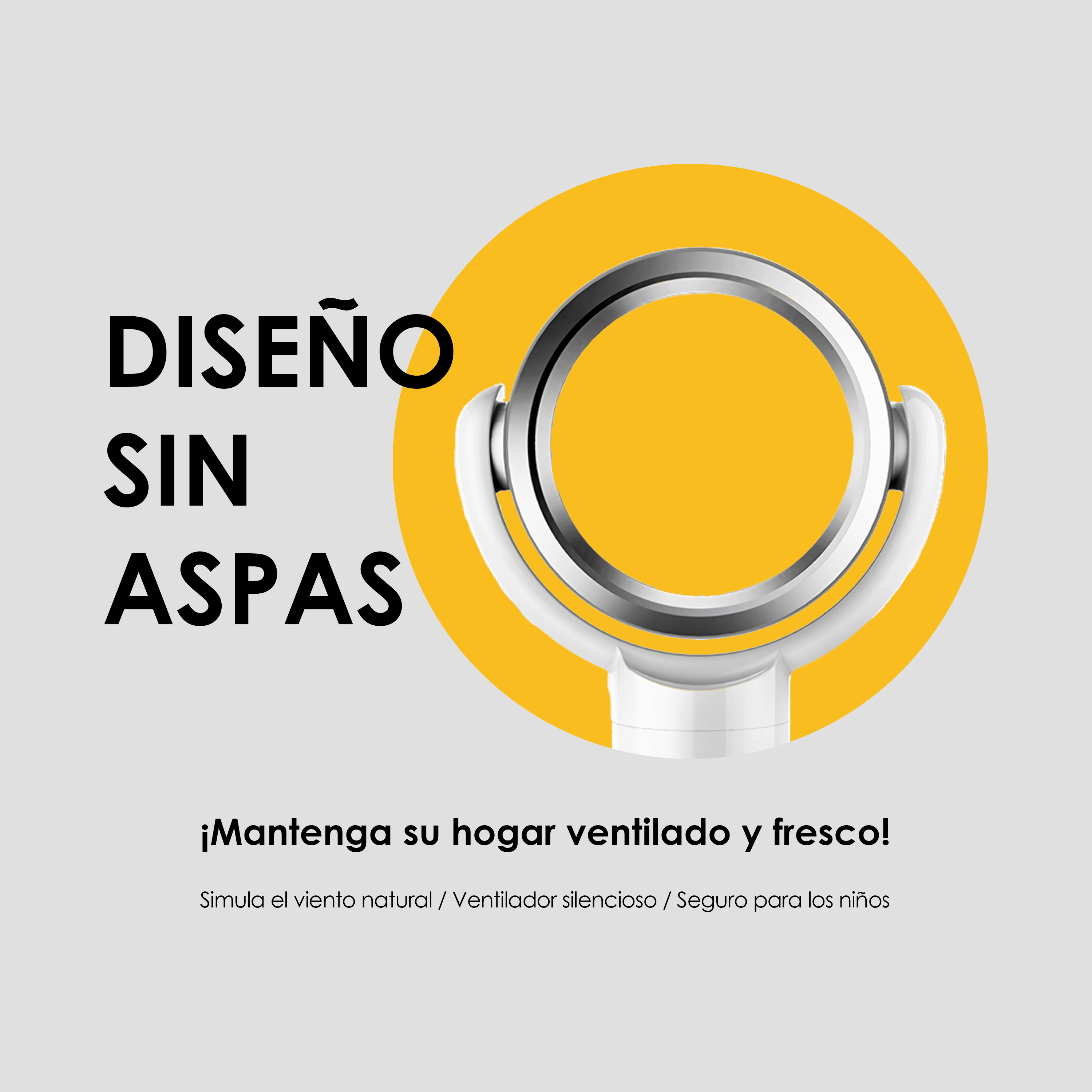 Ventilador De Escritorio Sin Aspas Control Remoto AOKU Touch