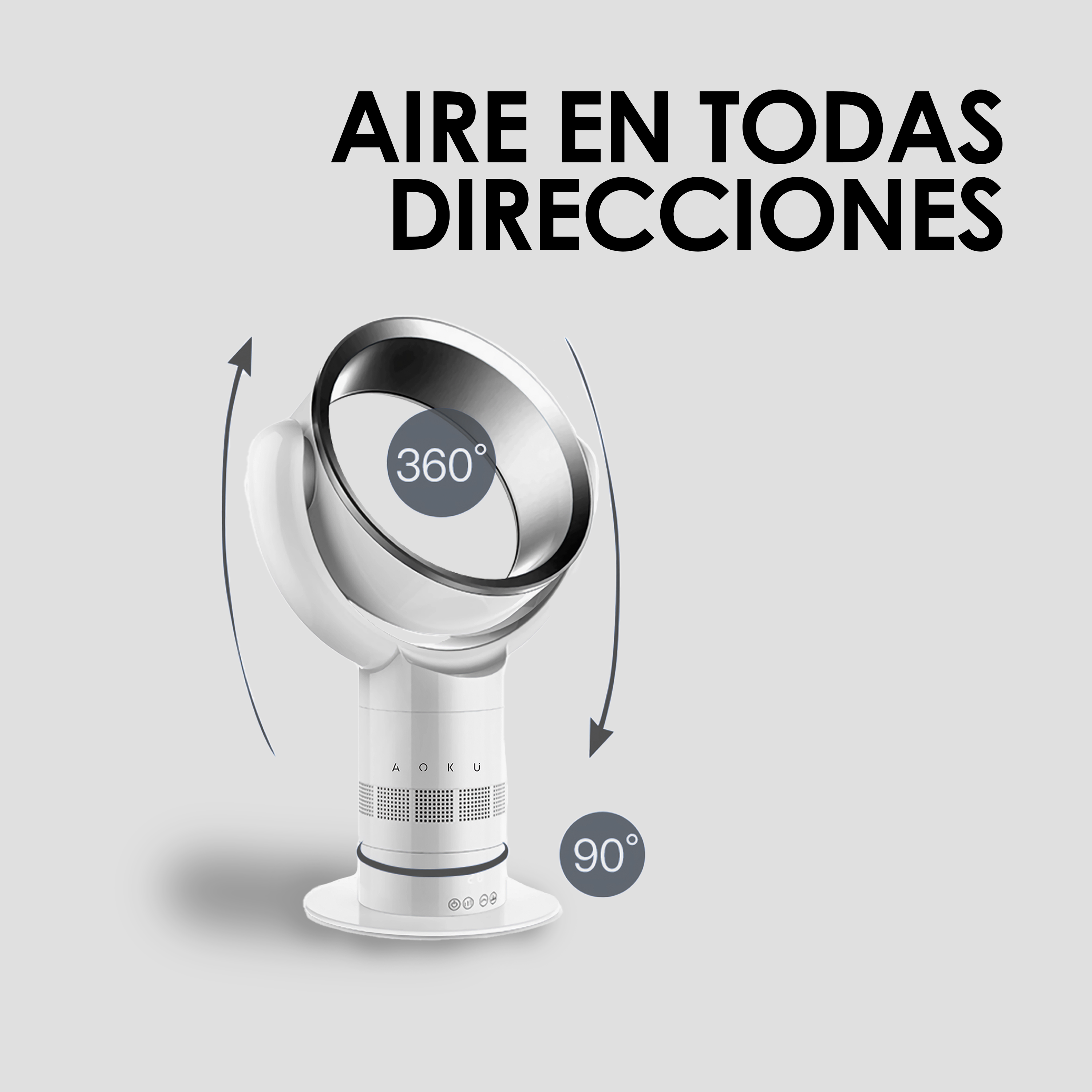 Ventilador De Escritorio Sin Aspas Control Remoto AOKU Touch