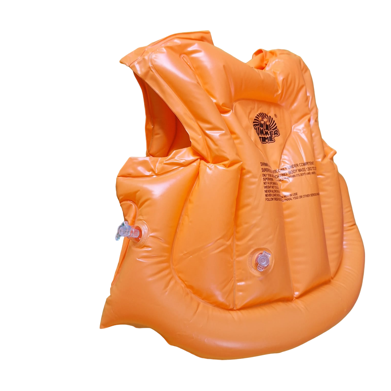 Chaleco Flotador Inflable Color Naranja Salvavidas Para Niños 3 A 6 Años
