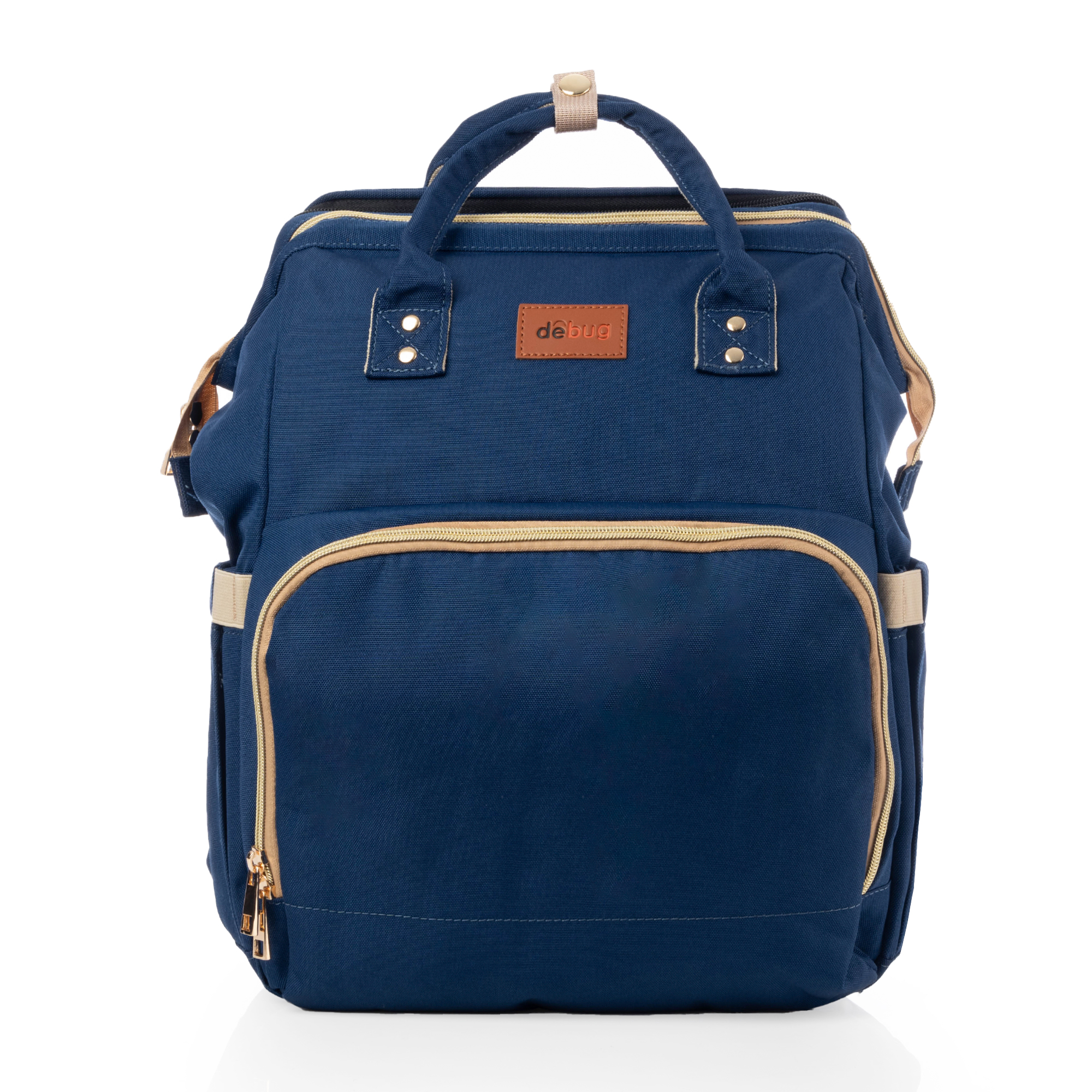 Mochila Pañalera Debug para bebé con cambiador cuna, color Azul Marino