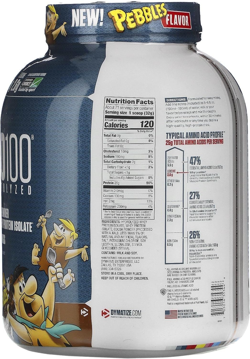 Proteina Dymatize Hidrolizada iso 100 Sabor Cocoa 71 Serv..