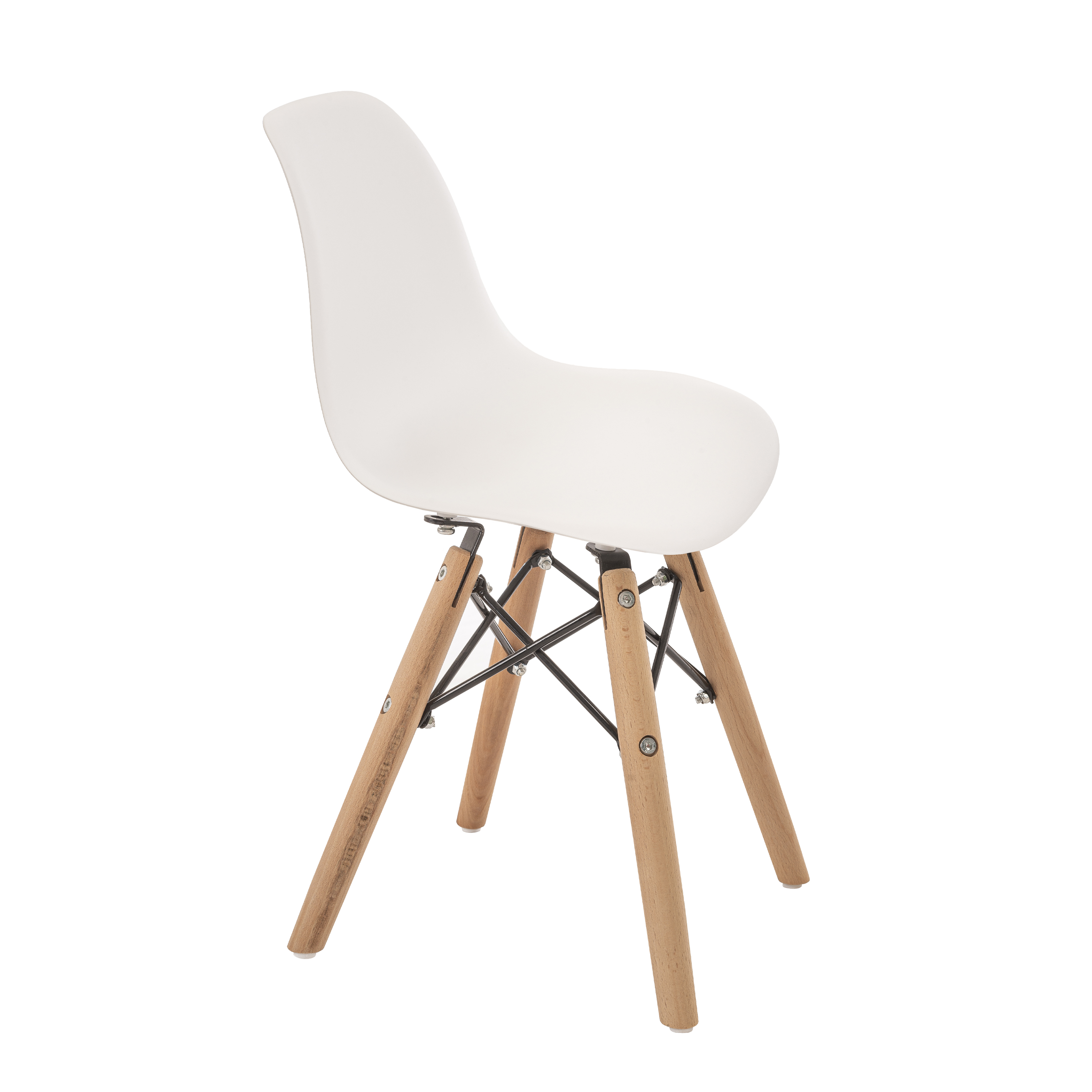 Silla Eames infantil para niños y niñas diseño Moderno (blanca, gris clara y Rosa) Duduk 