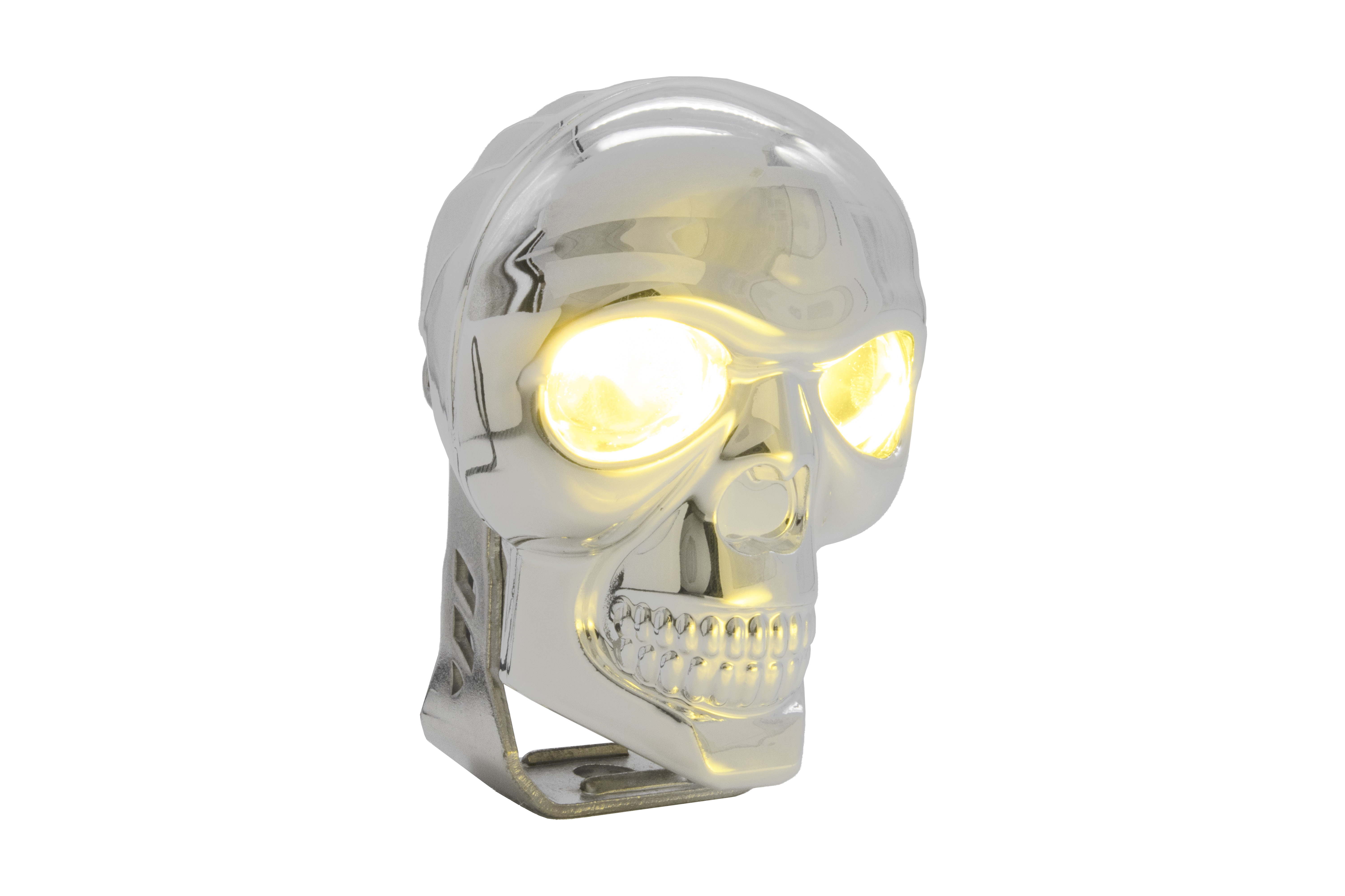 Faro Led Para Moto De Calavera Luz Bca/ambar 20w