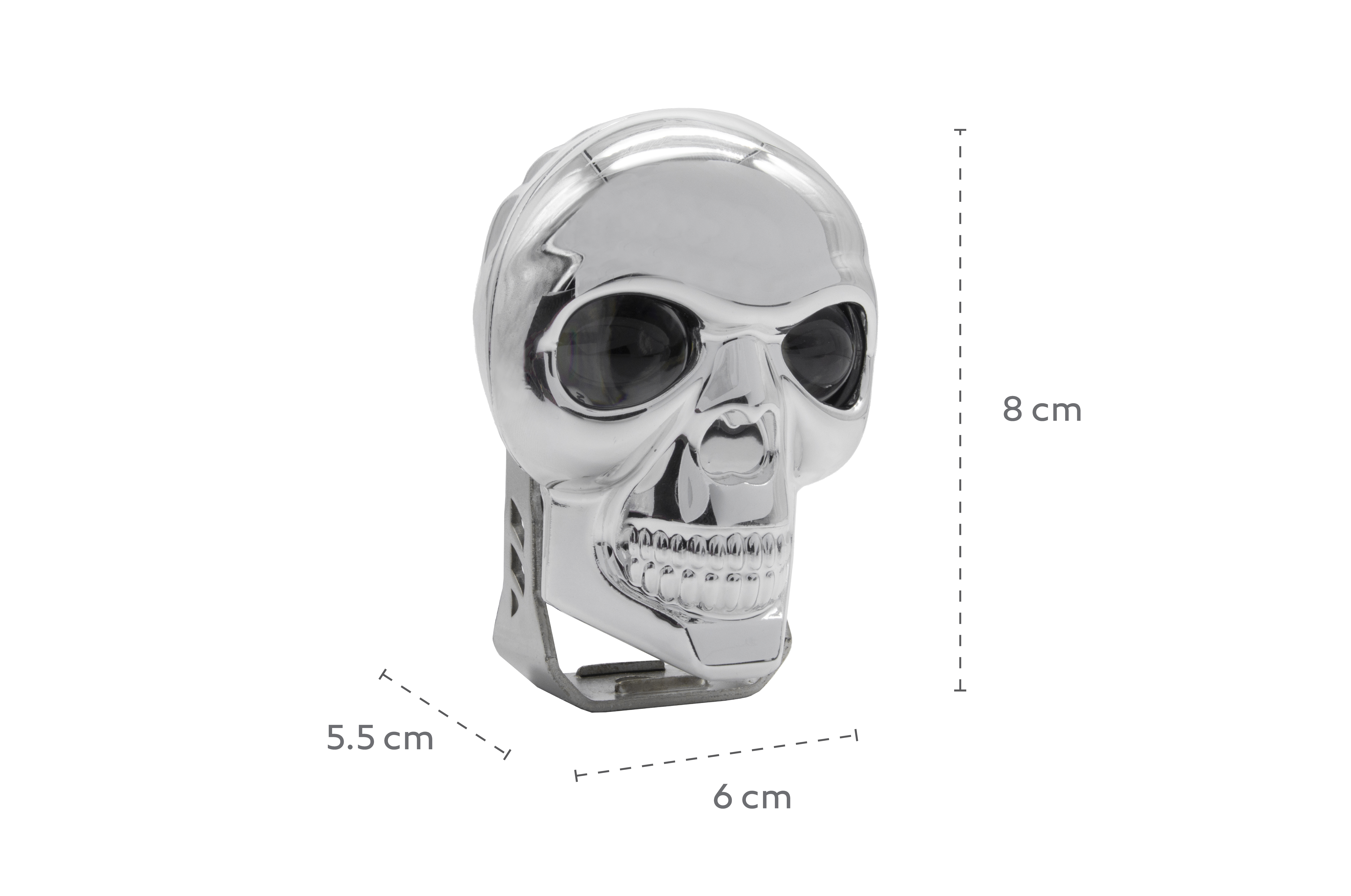 Faro Led Para Moto De Calavera Luz Bca/ambar 20w