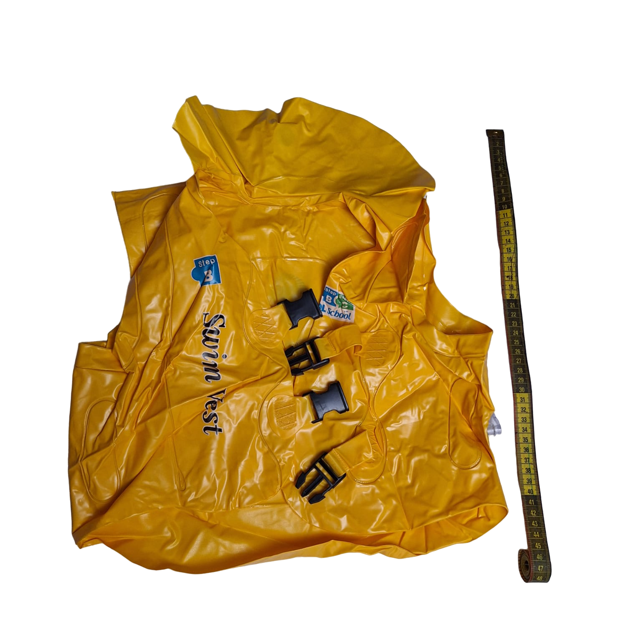 Chaleco Flotador Inflable Color Amarillo Salvavidas Para Niños 3 A 6 Años