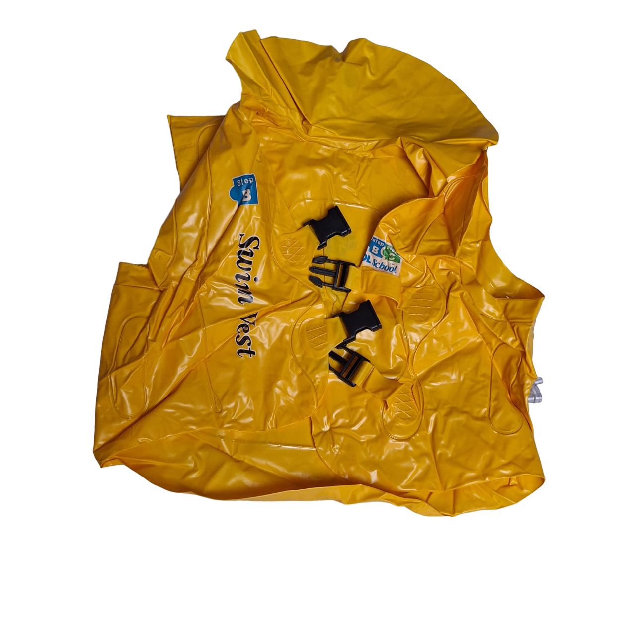 Chaleco Flotador Inflable Color Amarillo Salvavidas Para Niños 3 A 6 Años