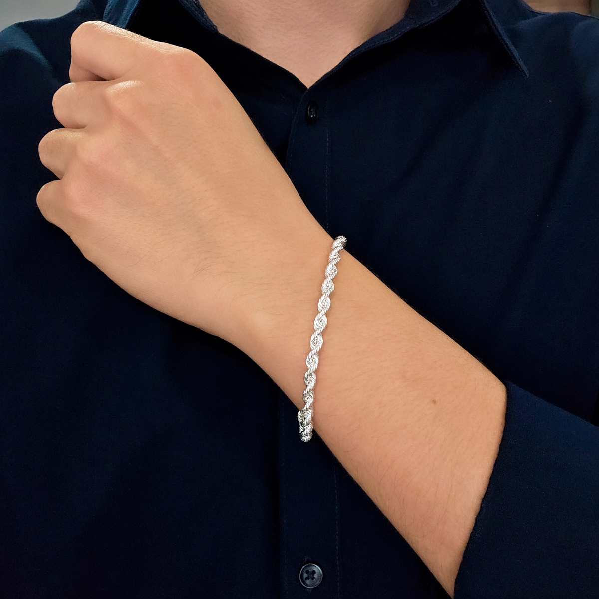 Pulsera Torzal Plata .925 Hombre