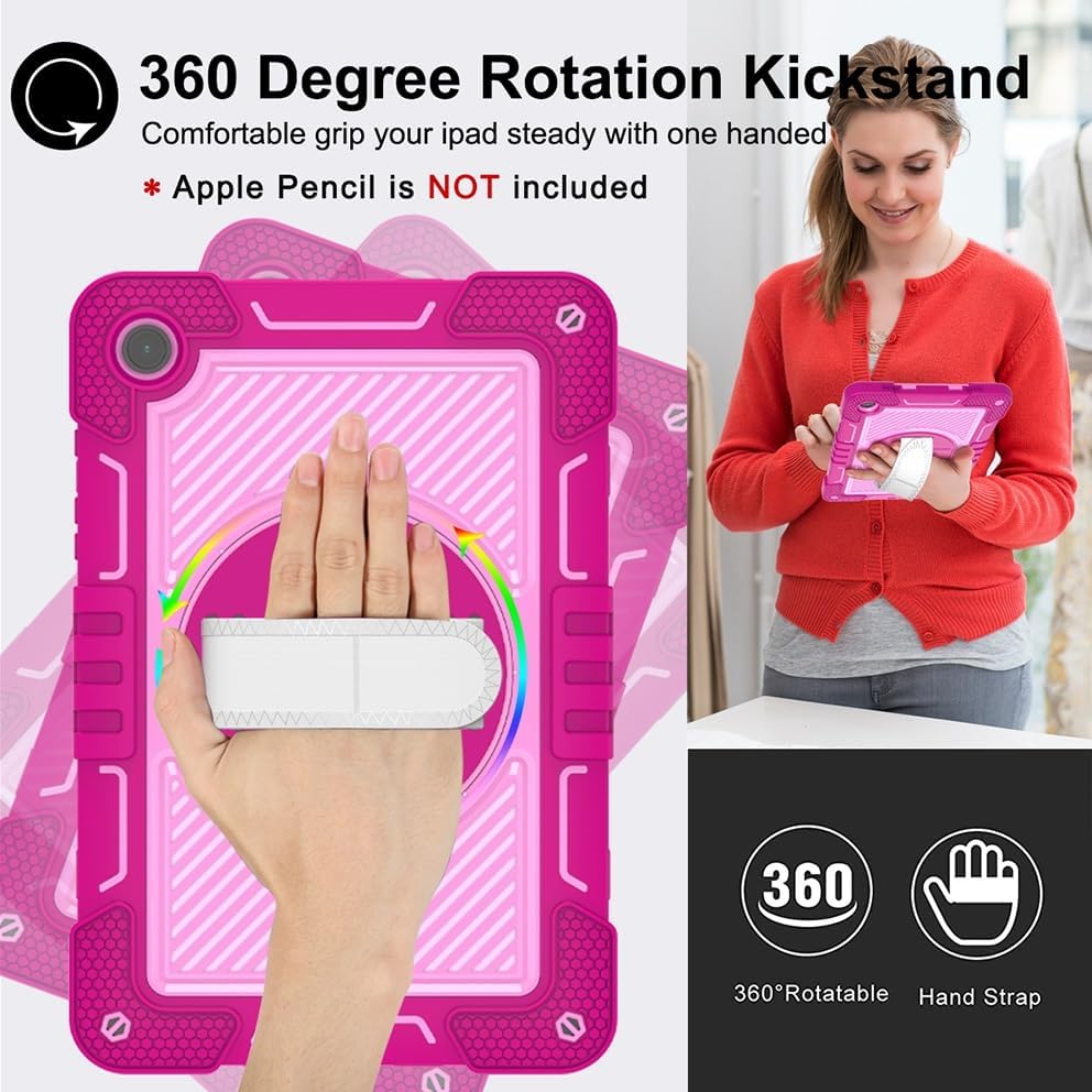 Funda Uso Rudo Para Tablet Samsung Galaxy Tab A9+ Plus Sm-X210 Sm-X216 11 2023 (Rosa/Guinda).