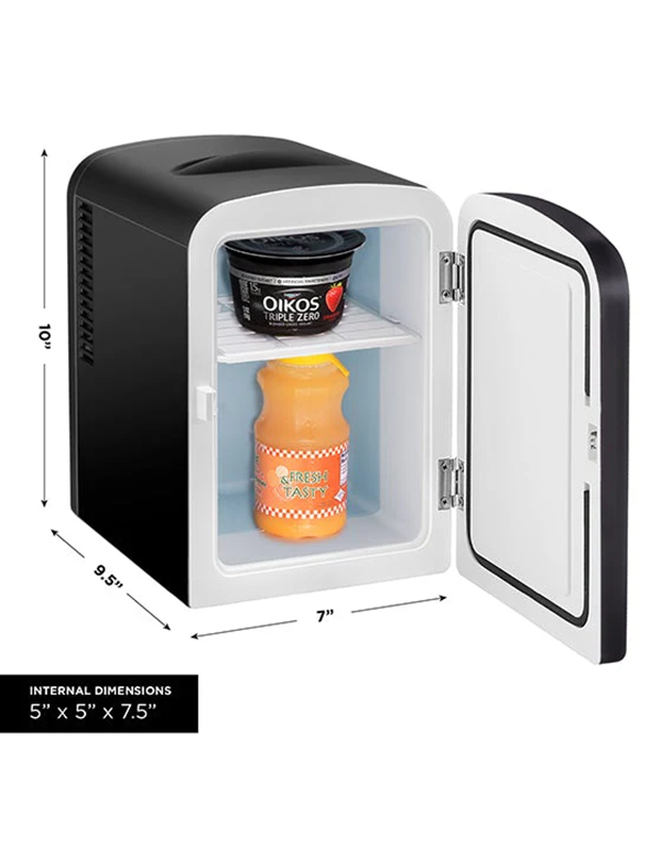Mini Refrigerador Chefman RJ48BLACK-4-MX Prtatil 6 Latas Negro.