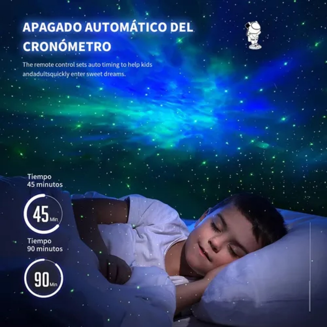 Proyector De Estrella Galaxia Astronautas Lampara De Noche