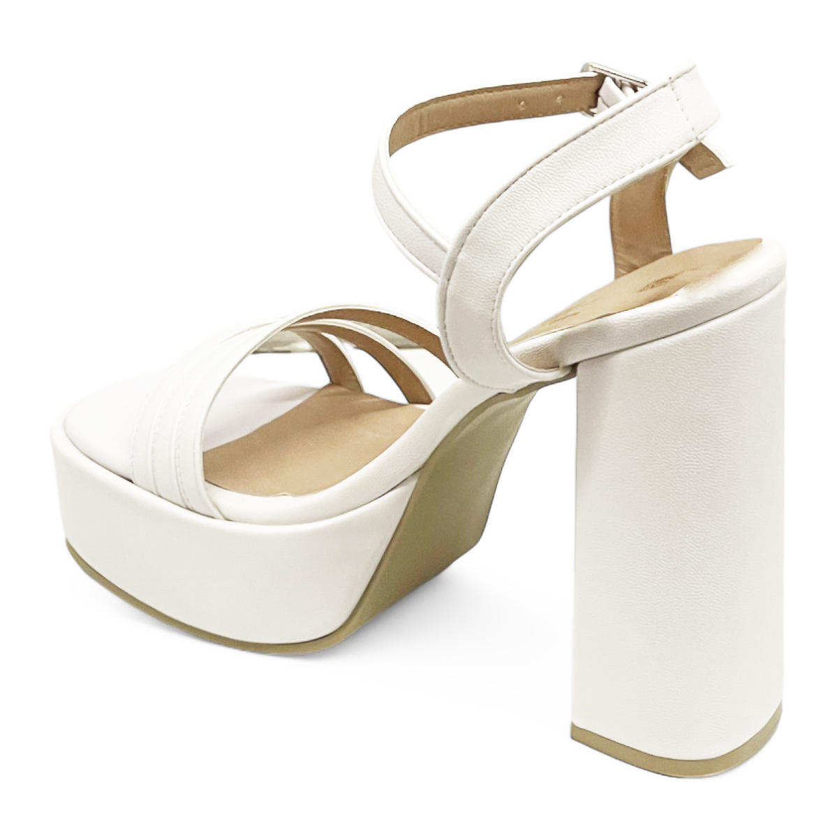 Zapatillas Blancas De Plataforma Mujer Novia Fiesta Sheila Moda 