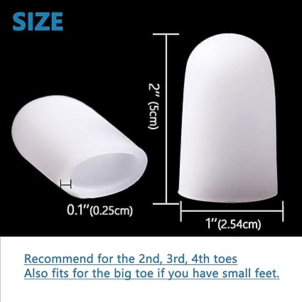 Guantes de gel  protectores para dedos del pie para callos, ampolla, uñas encarnadas  2 pares 