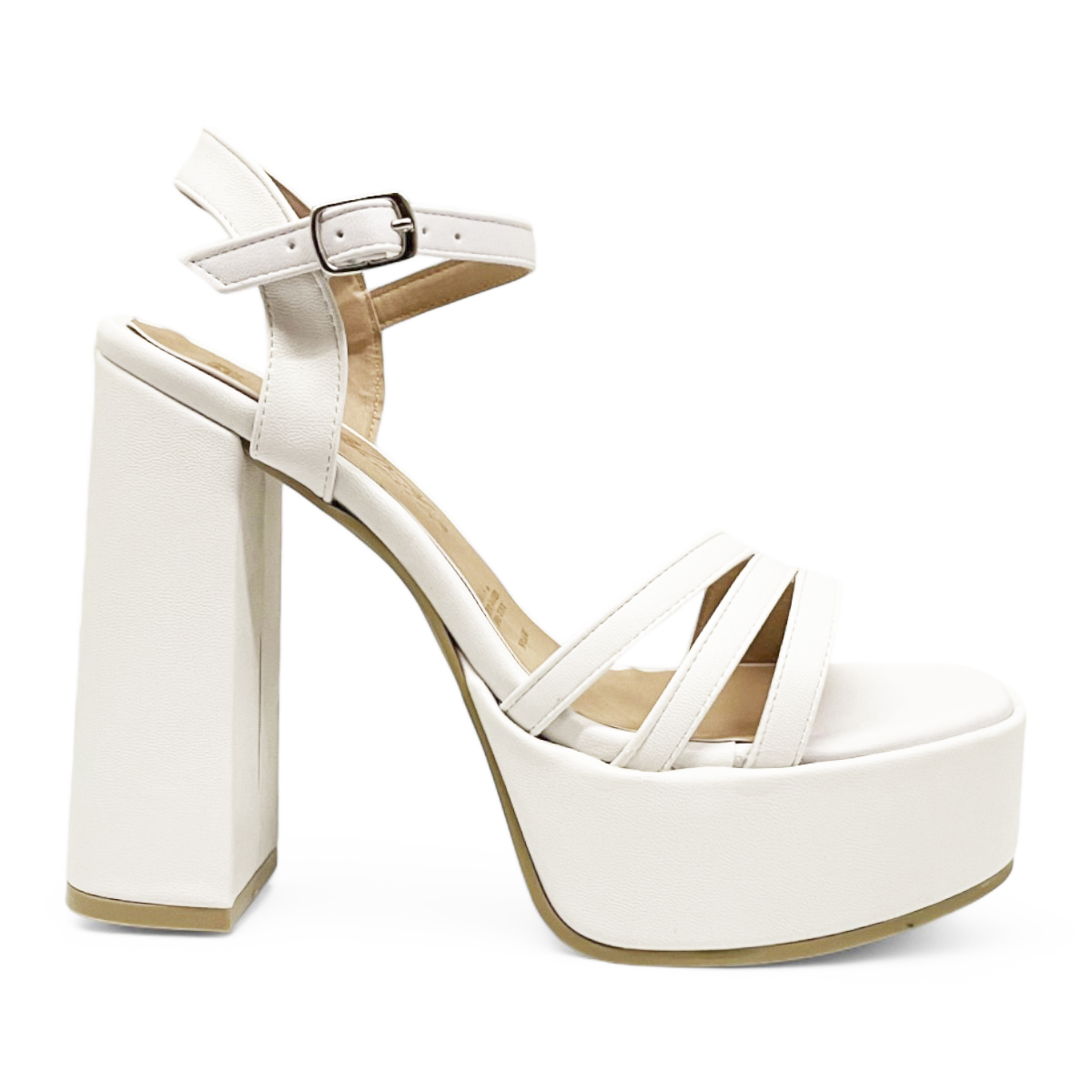 Zapatillas Blancas De Plataforma Mujer Novia Fiesta Sheila Moda 