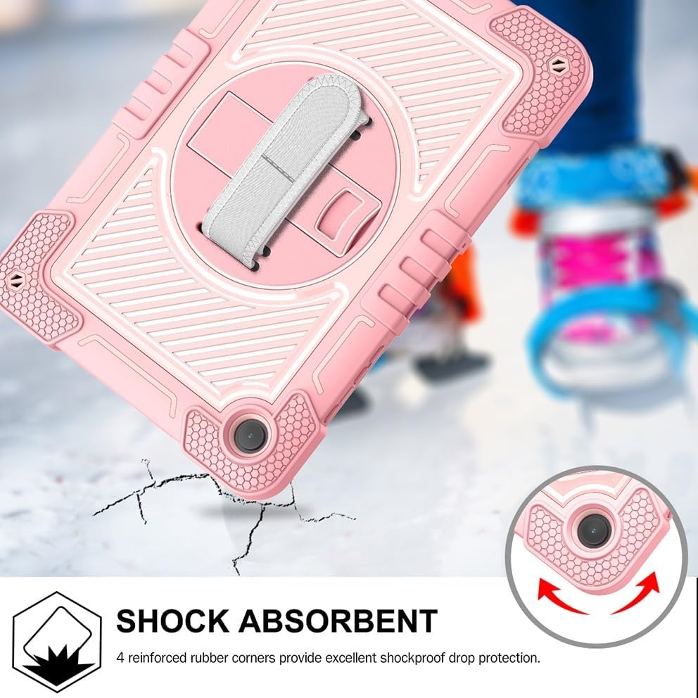 Funda Uso Rudo Para Tablet Samsung Galaxy Tab A9 Sm-X110/ X115/X117 8.7 2023 (Rosa).