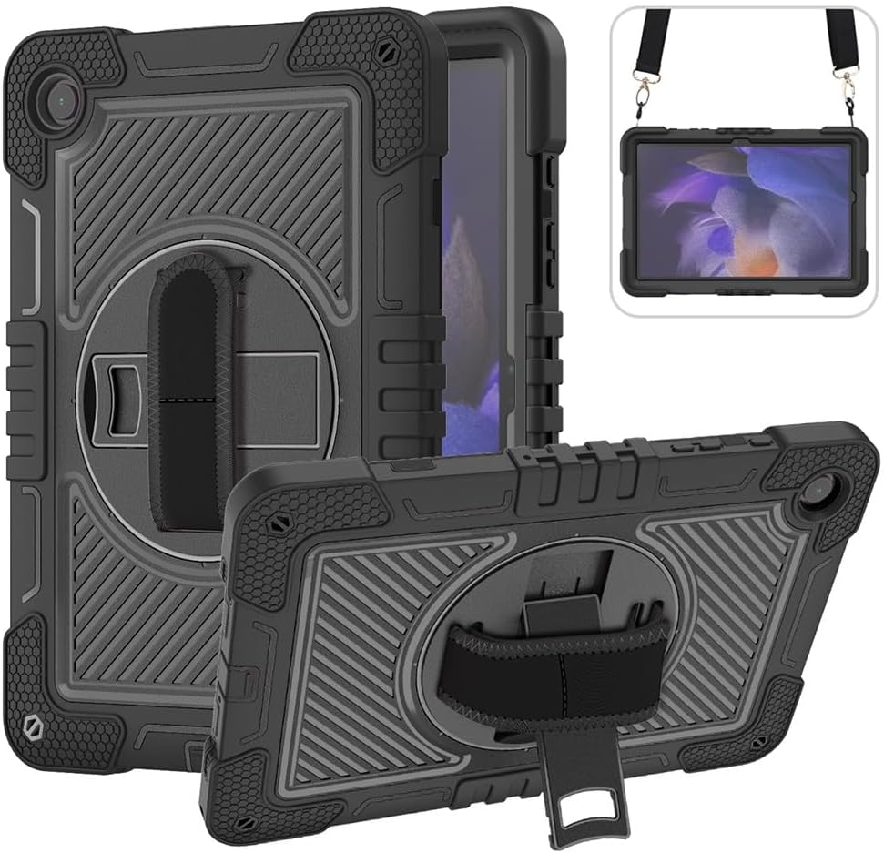 Funda Uso Rudo Para Tablet Samsung Galaxy Tab A9 Sm-X110/ X115/X117 8.7 2023 (Negro).