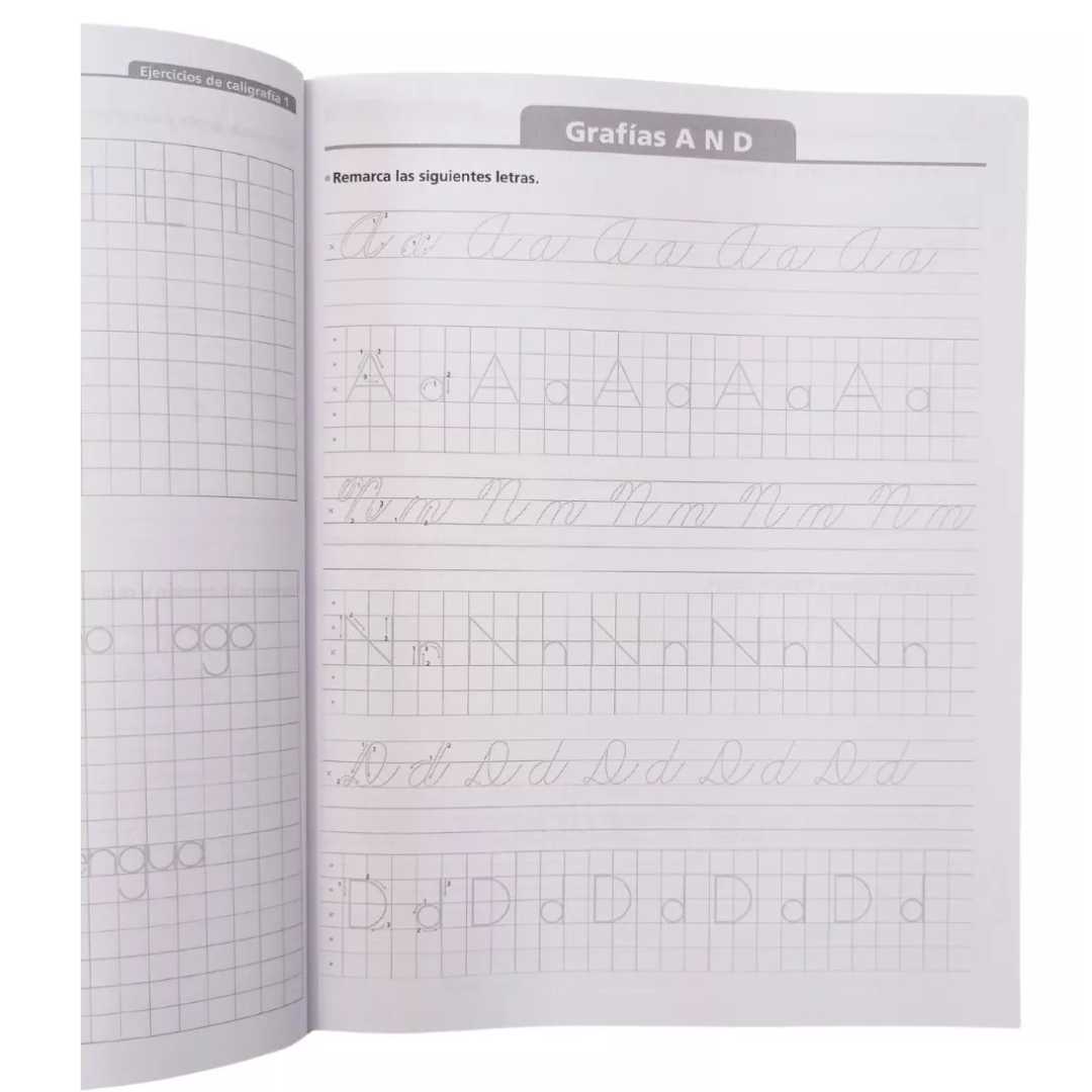 Ejercicios De Caligrafía, Letra Script Y Cursiva, Primaria 1- Larousse