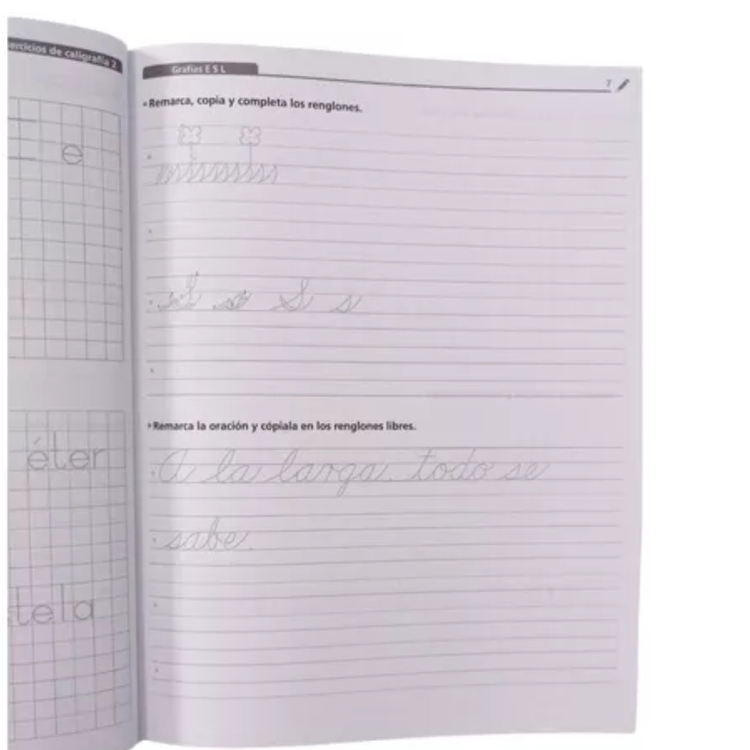 Ejercicios De Caligrafía, Letra Script Y Cursiva, Primaria 2- Larousse