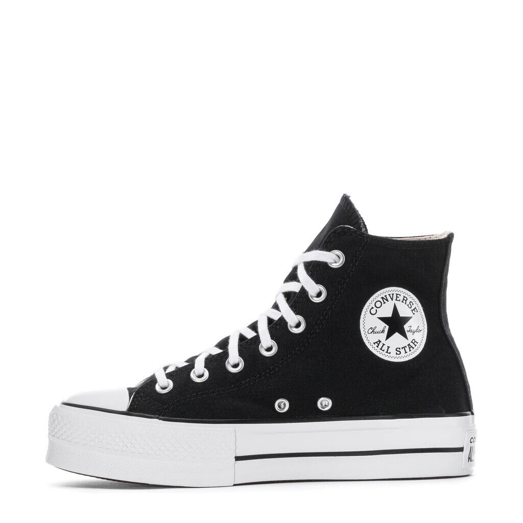 Tenis Converse de Plataforma Lift Negros en Bota de Lona para Mujer 560845F