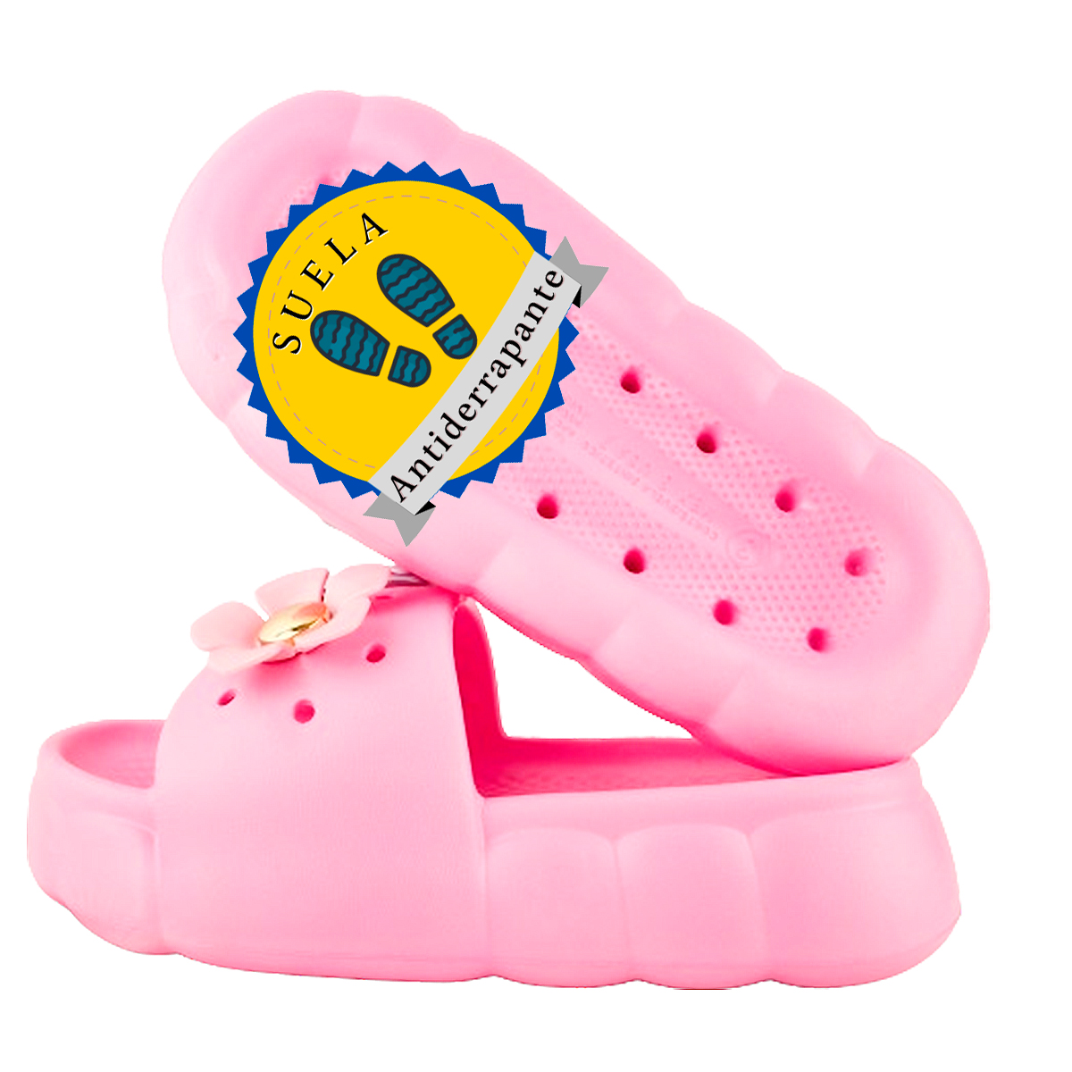 Sandalias Playa Chancla Alberca Moda rosa Modernas708-r.
