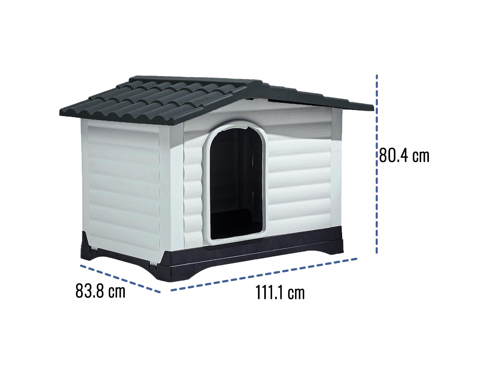 Casa Para Perro Raza Gd Térmica Interior/exterior Gris .
