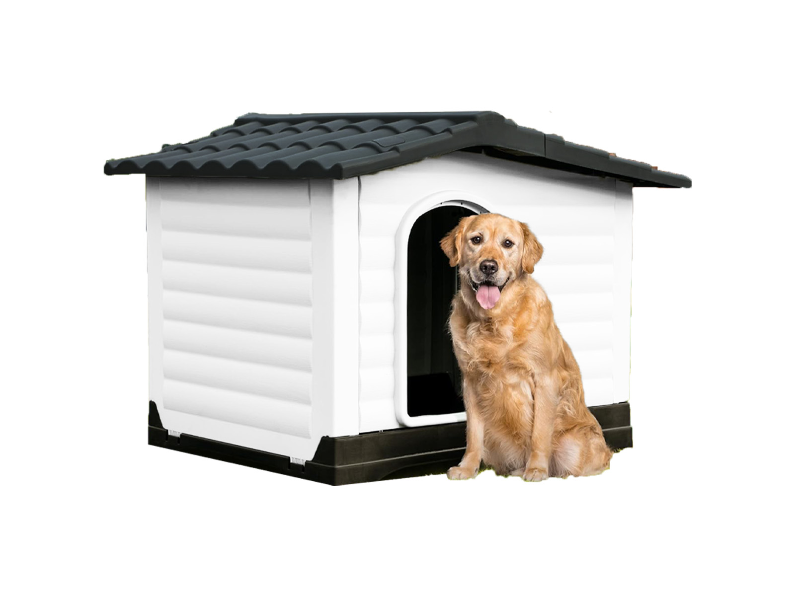 Casa Para Perro Raza Gd Térmica Interior/exterior Gris .