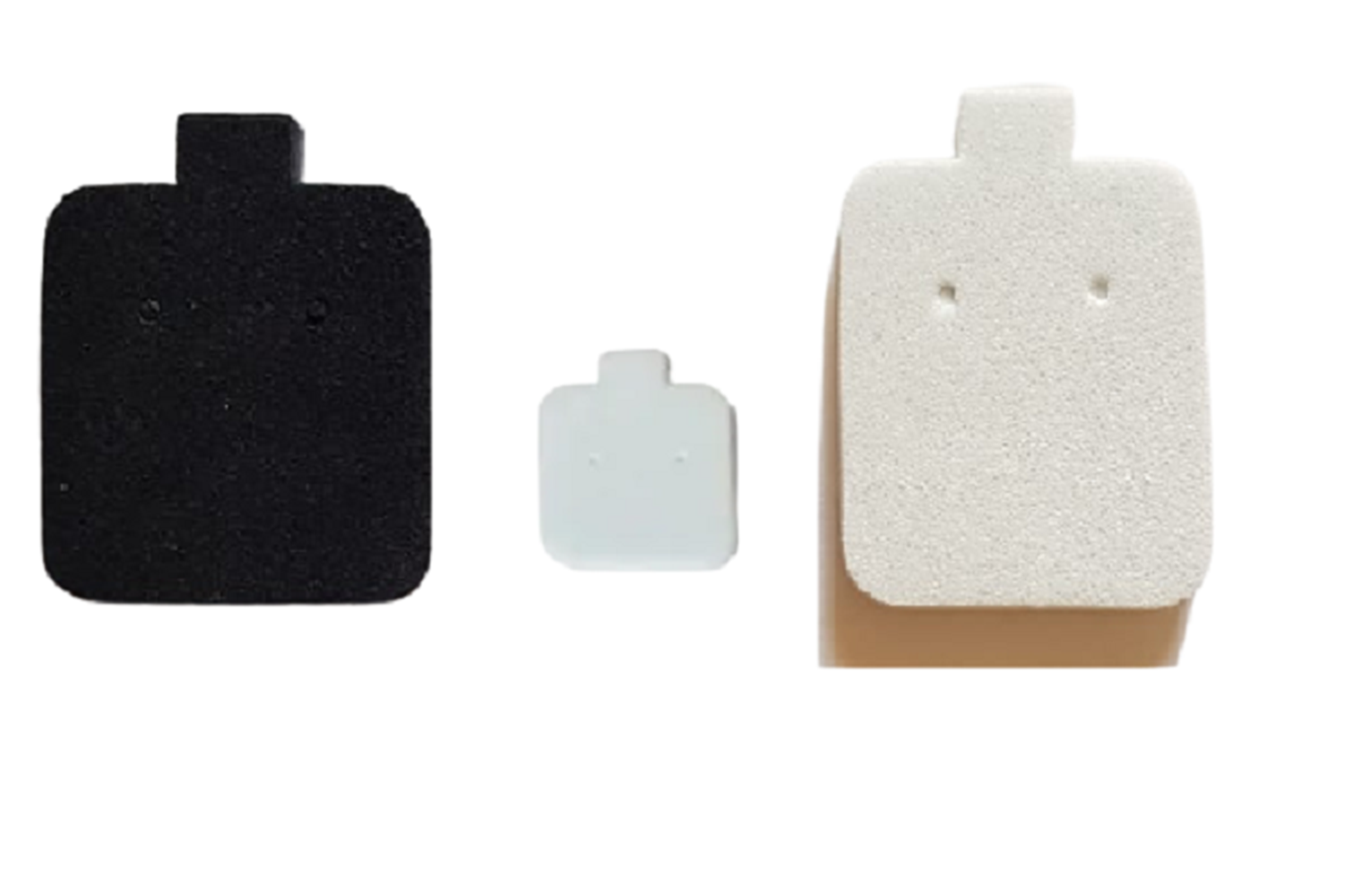 60 Blisters Almohadillas Grande de 3.8 cm x 4.5 cm para Aretes  de Fomy Blancos O Negros…