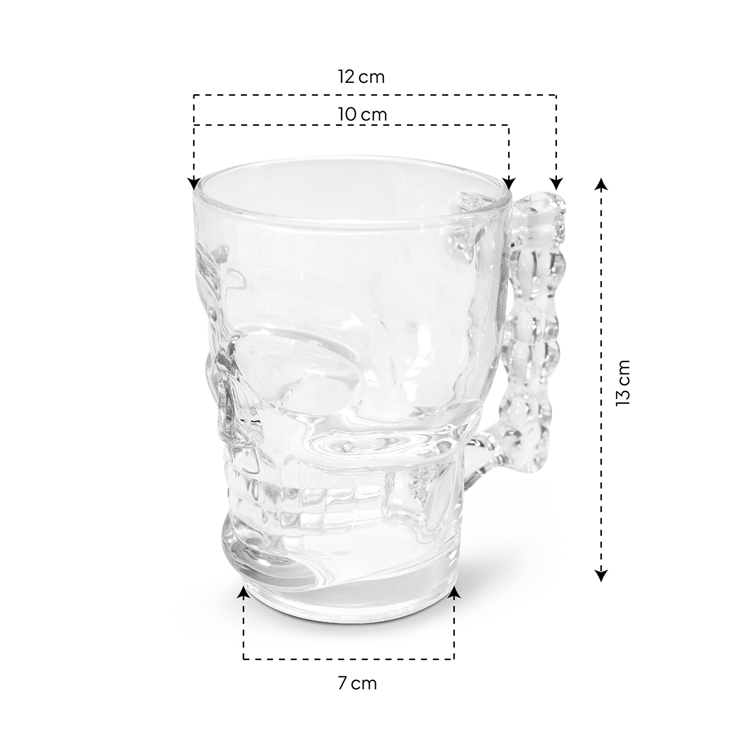 Juego de 6 Tarros de Cerveza  con diseño Calavera.