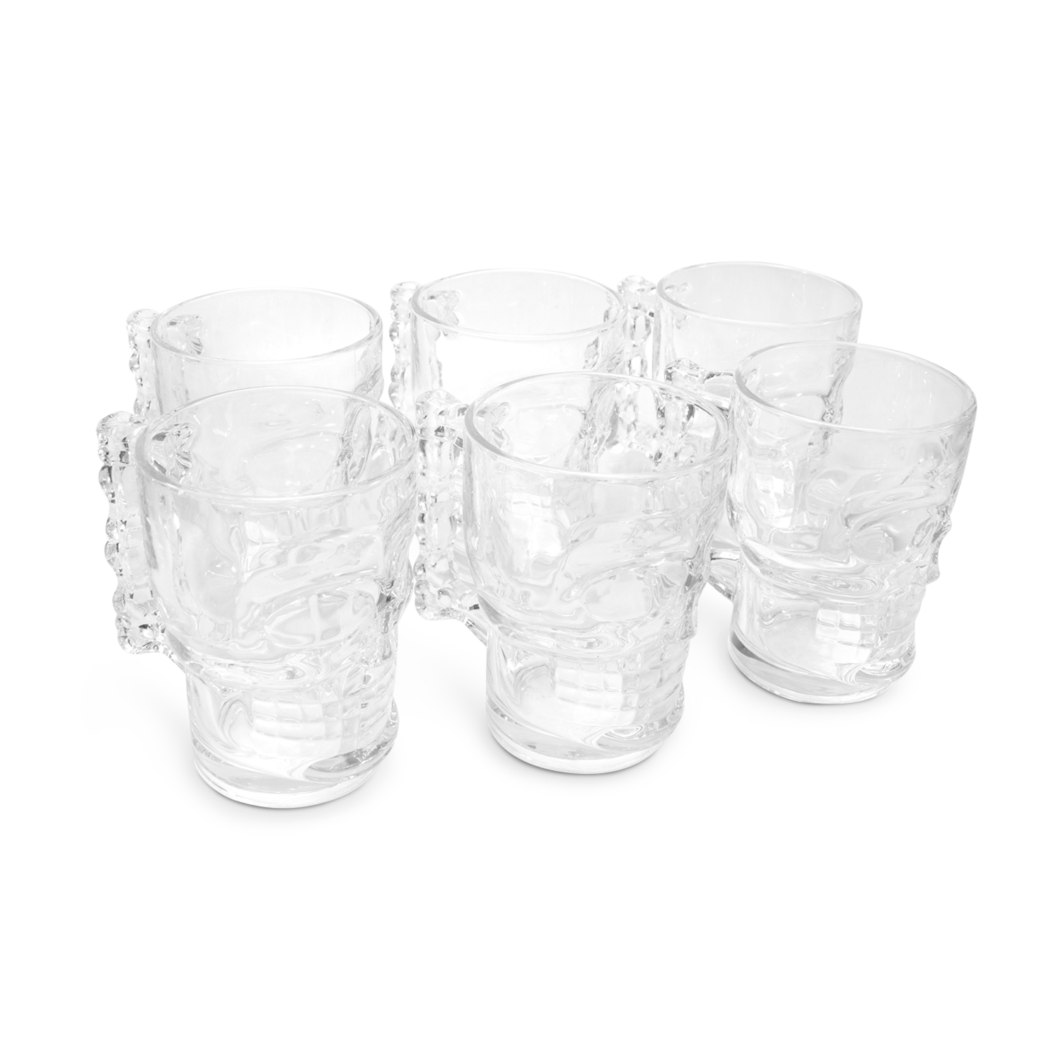 Juego de 6 Tarros de Cerveza  con diseño Calavera.