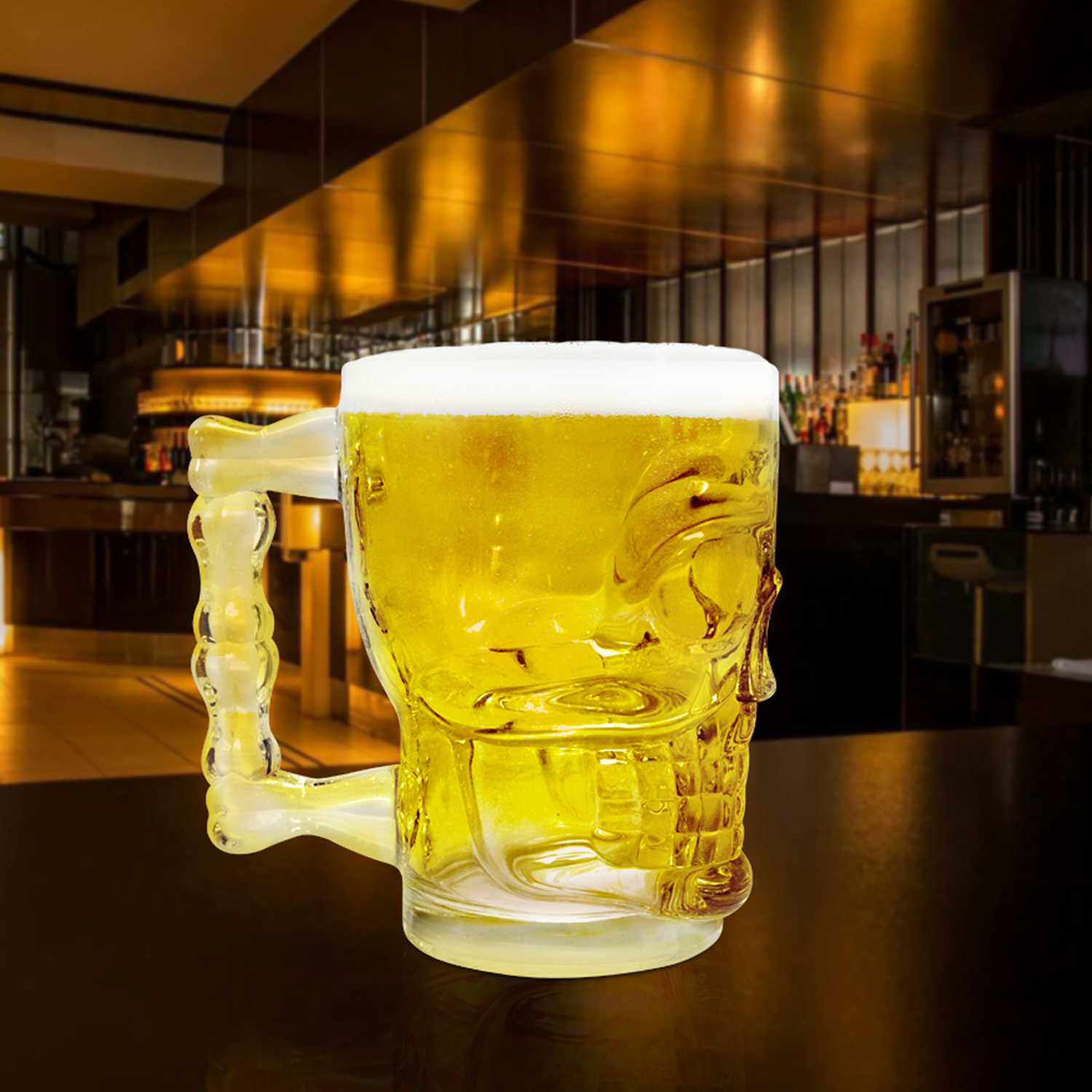 Juego de 6 Tarros de Cerveza  con diseño Calavera.