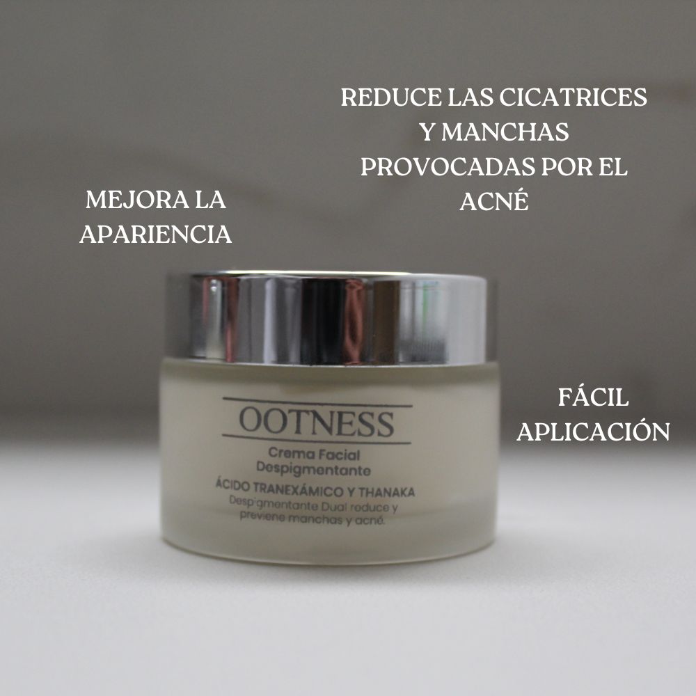 Crema Facial Despigmentante. Ácido Tranexámico y Thanaka. Efecto Despigmentante. Corrige y Elimina Manchas, Paño, Melasma y Cicatrices.
