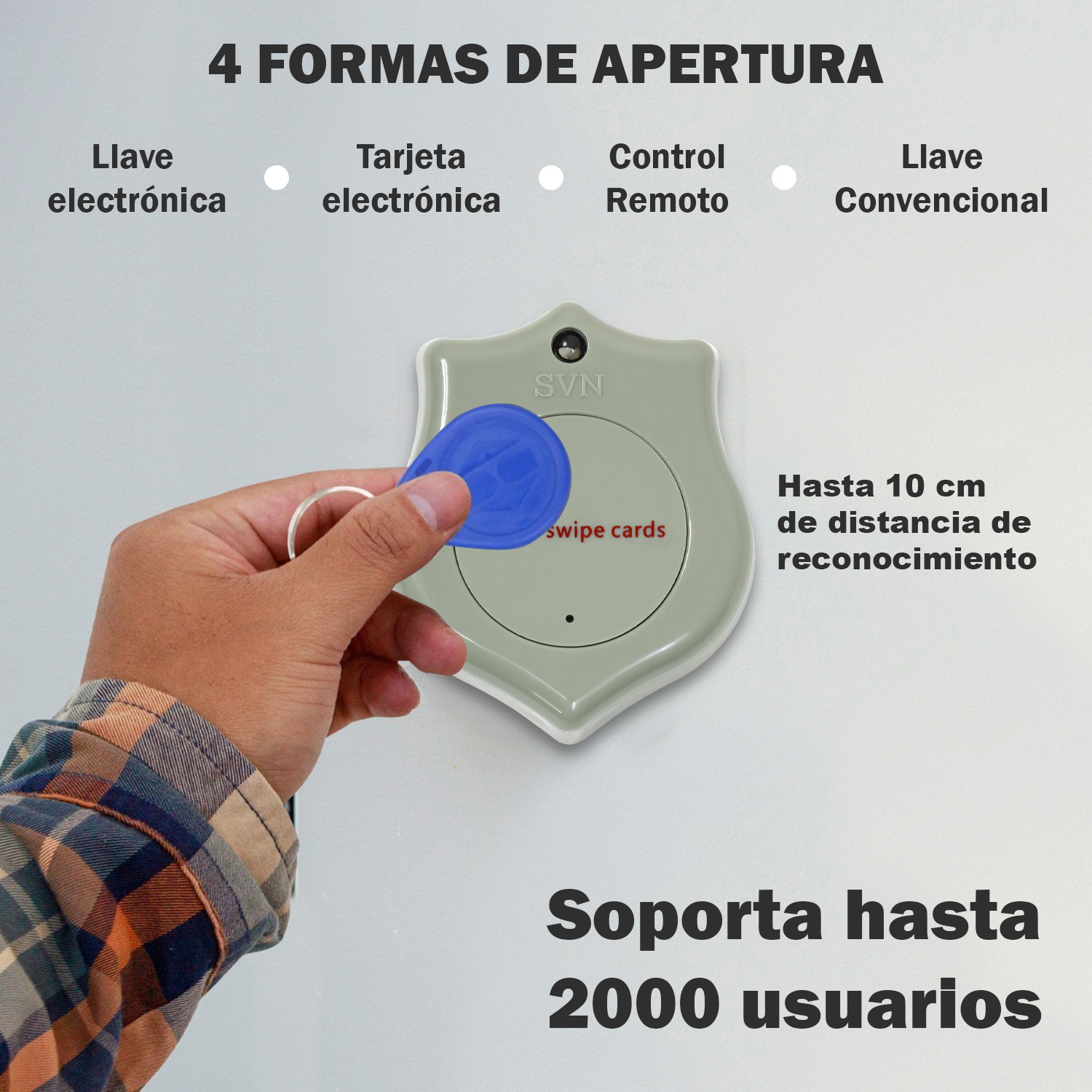 Chapa Cerradura Electrica Control RFID Acceso Inteligente.