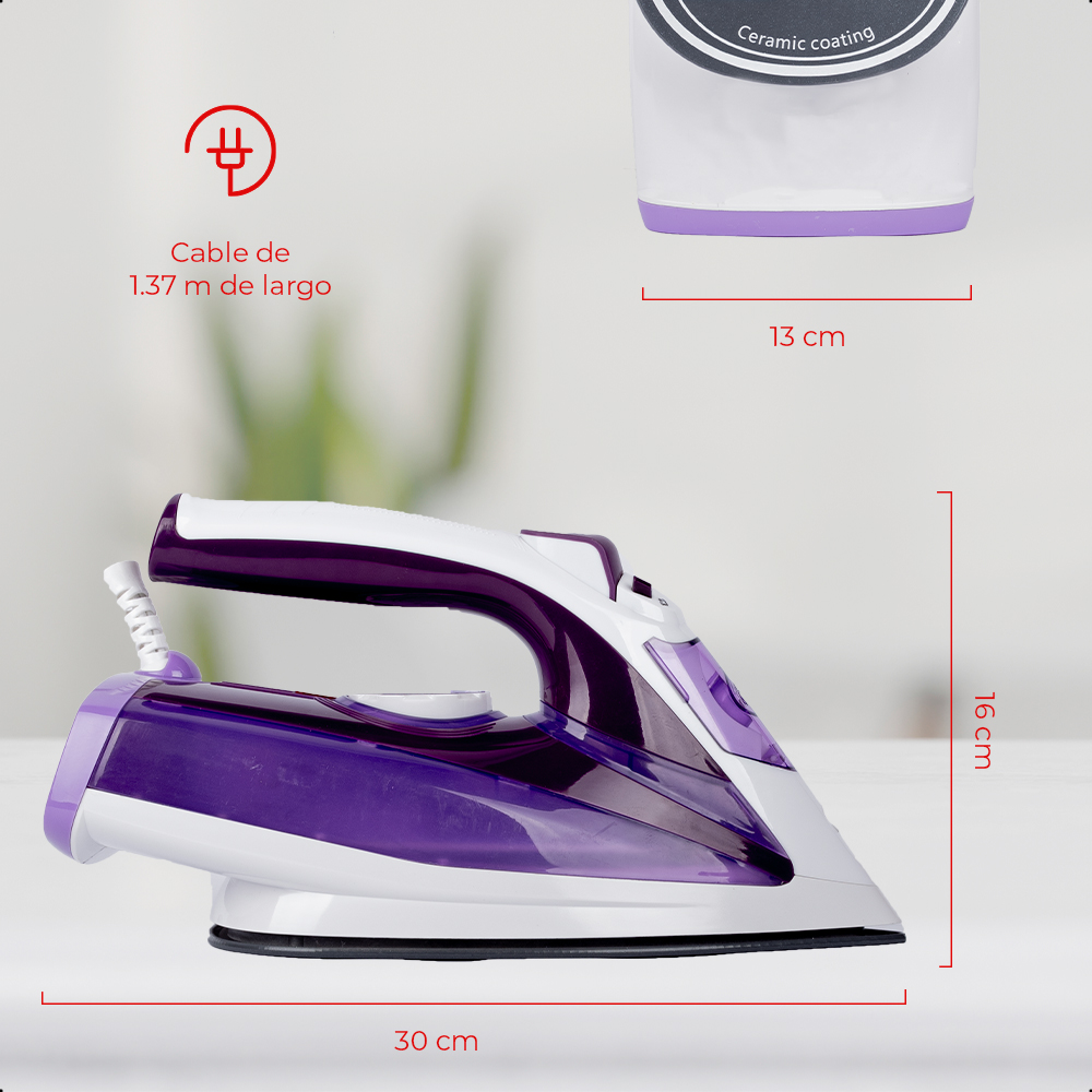 Daewoo Plancha de Vapor DSI-9259:  con cap. de 300 ml. y potencia de 1200W