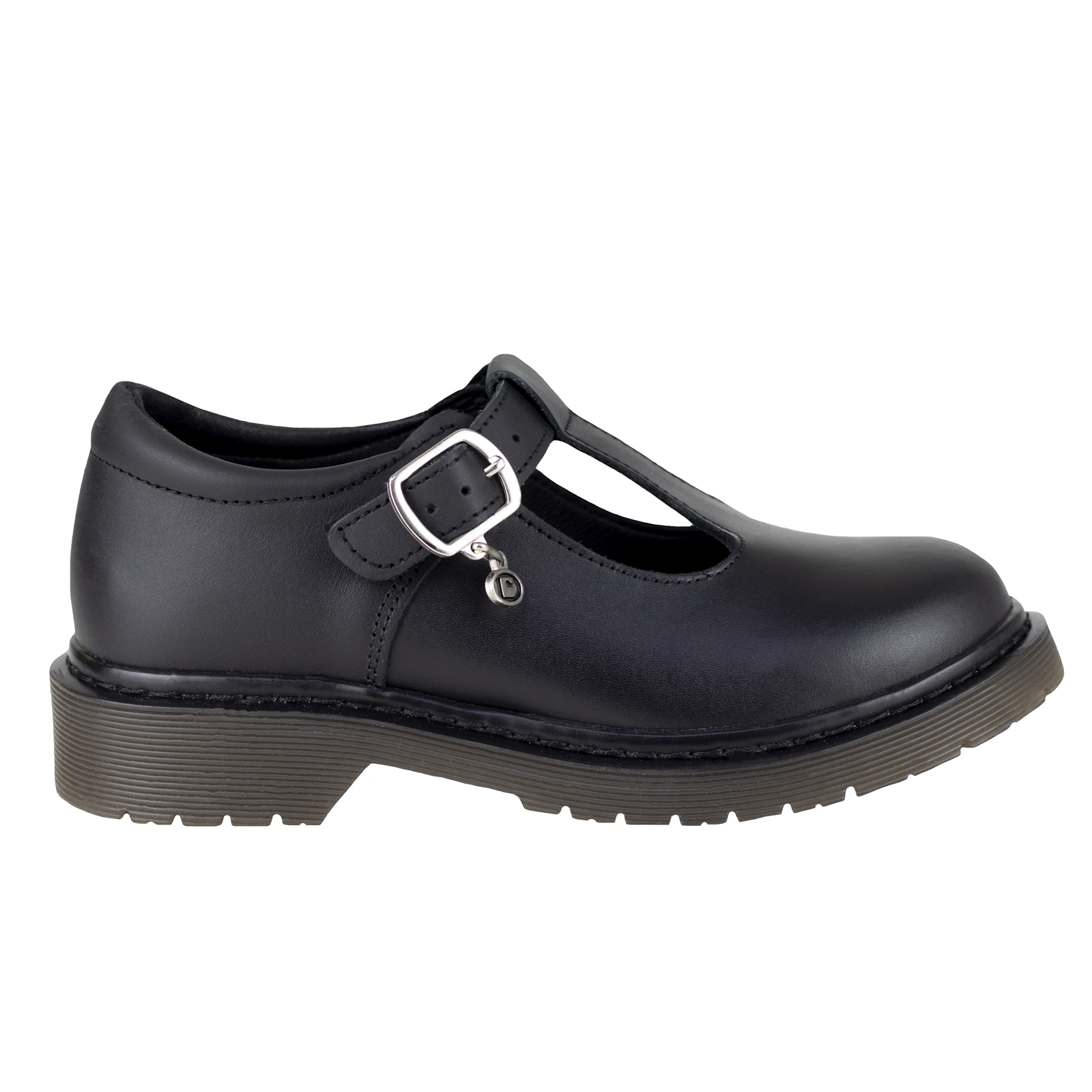 Zapato Escolar Niña Coqueta Piel 59000-a Negro Confort 22-25