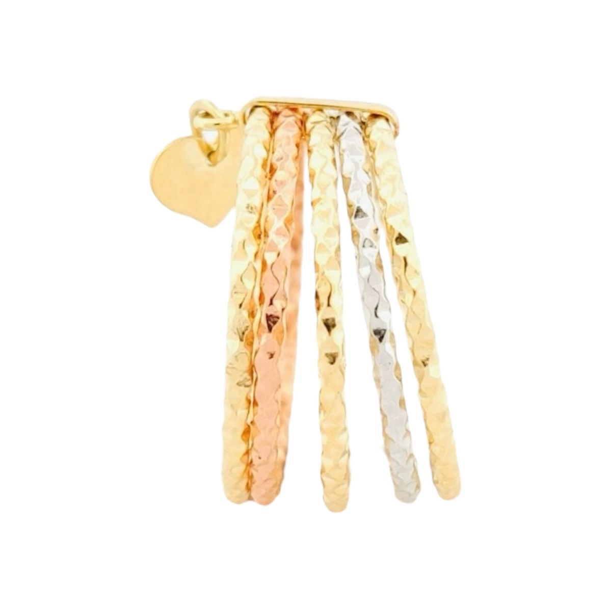 Anillo Semanario Corazón Oro 10 K + Obsequio.