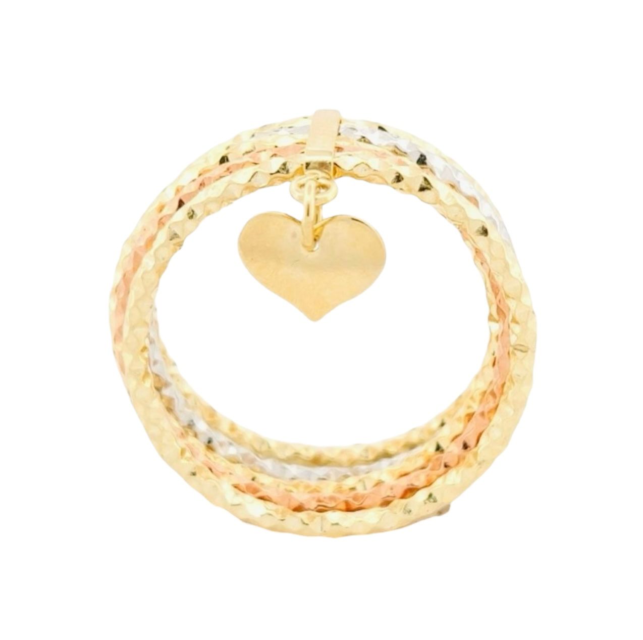 Anillo Semanario Corazón Oro 10 K + Obsequio.