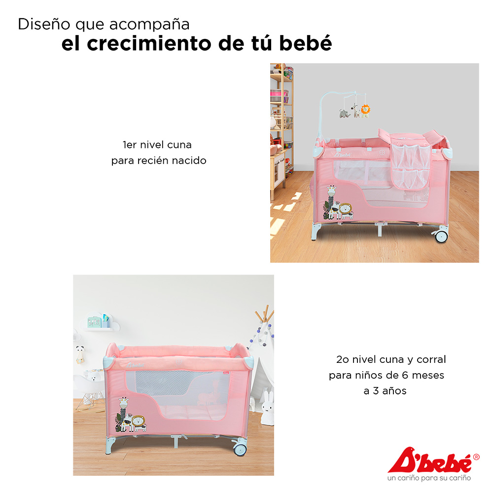 Corral Cuna D'bebé Dreams Rosa