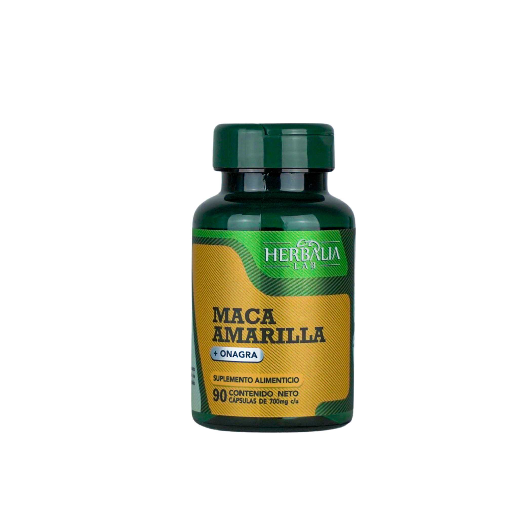 Herbalia Lab, Maca Amarilla con Onagra, Especialidad en Bienestar Femenino, 90 Cápsulas
