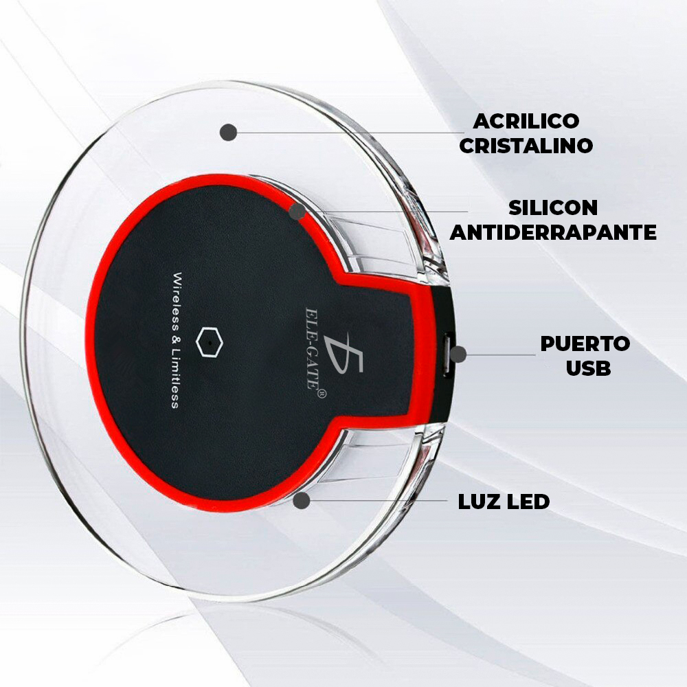 Cargador Inalámbrico Para Samsung Huawei Xiaomi iPhone