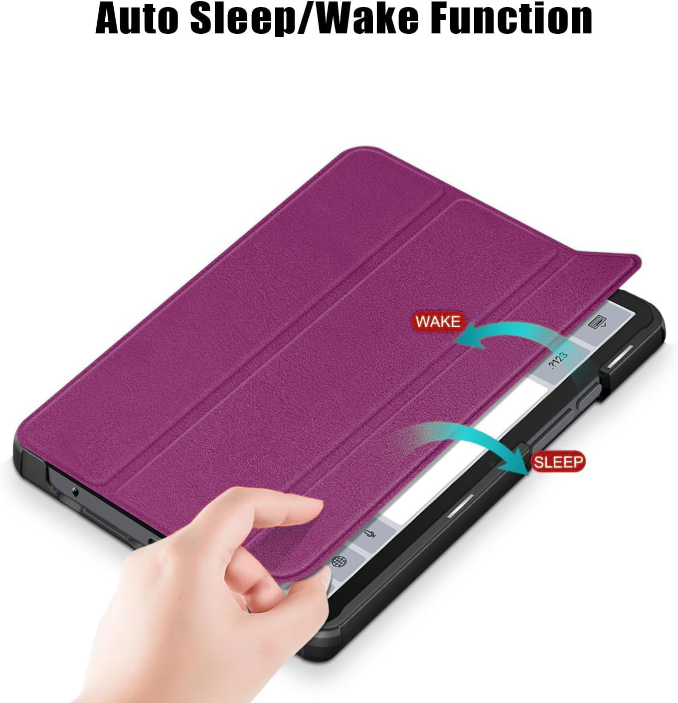 Funda + Teclado + Mouse Para Tablet Galaxy Tab A9 8.7 Sm-x110 (2023) Morado