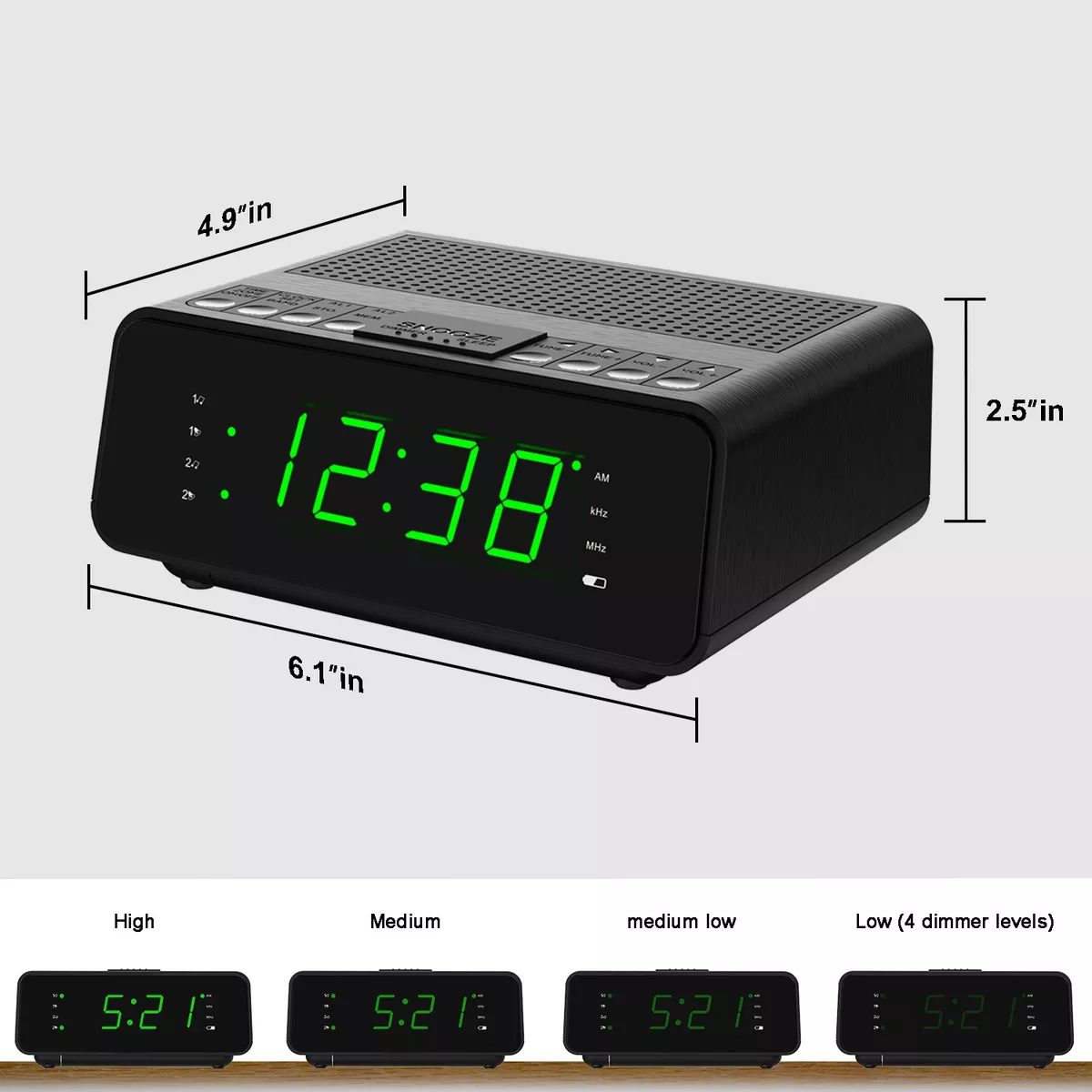 Radio Reloj Fm am Despertador Digital Para El Dormitorio