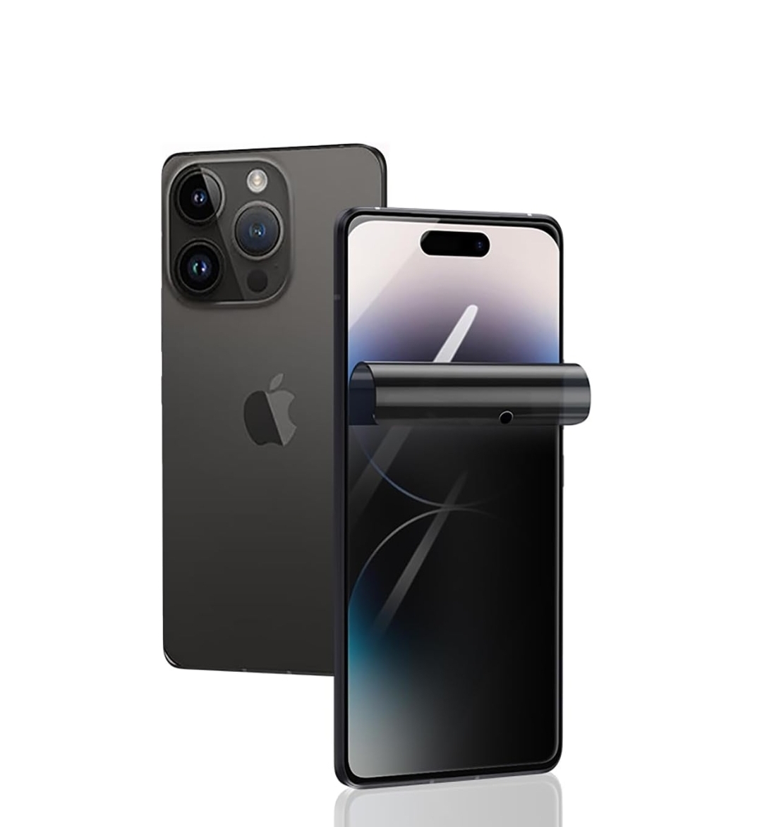 Mica de Hidrogel de Privacidad para iPhone 15 Pro MAX - Anti-Huellas y Anti-Espía