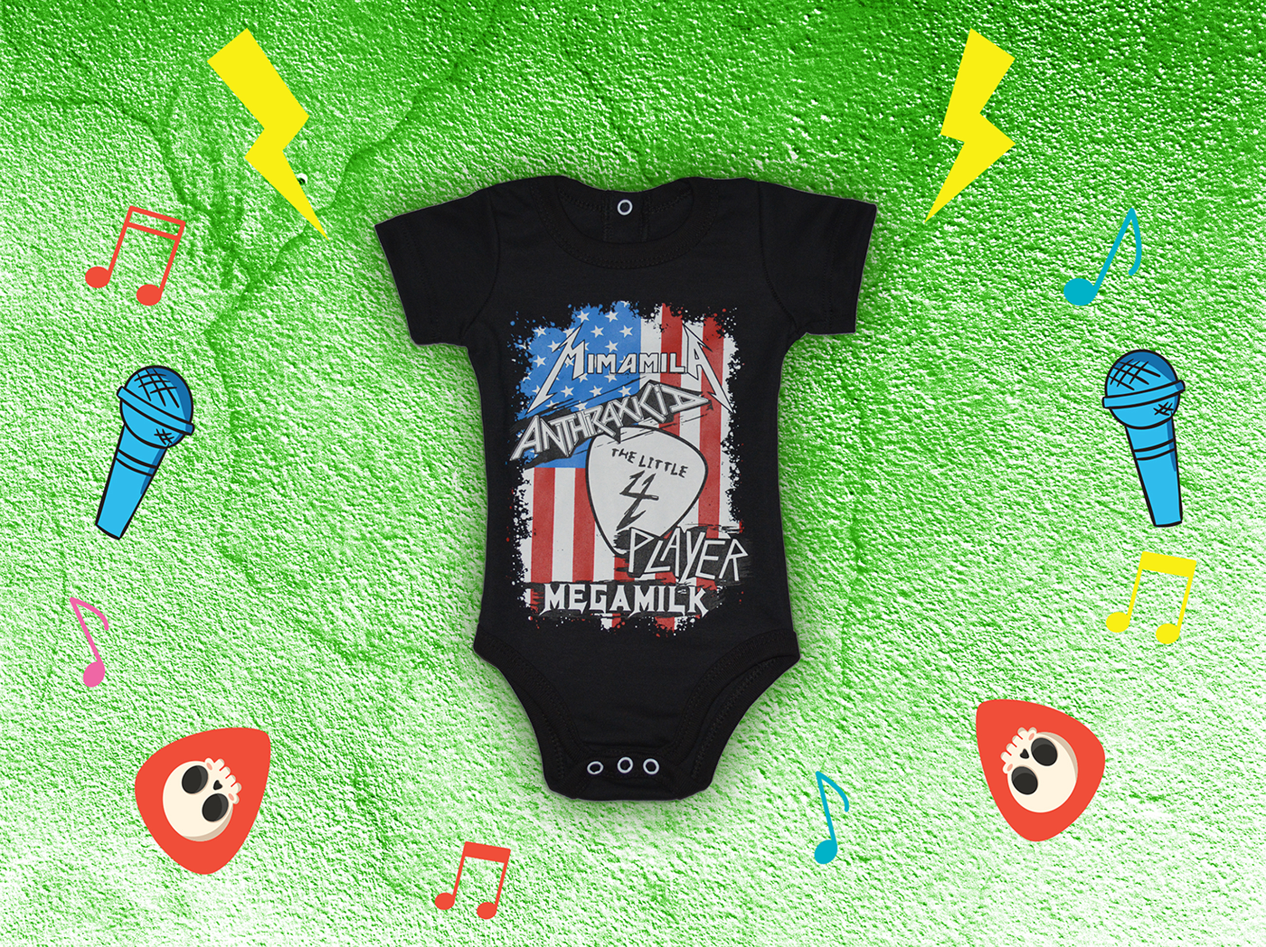 Estilo Metalero desde la Cuna: Pañalero para los Bebés Más Rockeros